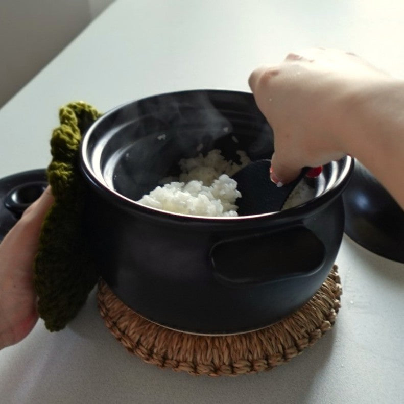 萬古焼 土鍋 | ごはん鍋 2合 | 黒 | たいせい窯