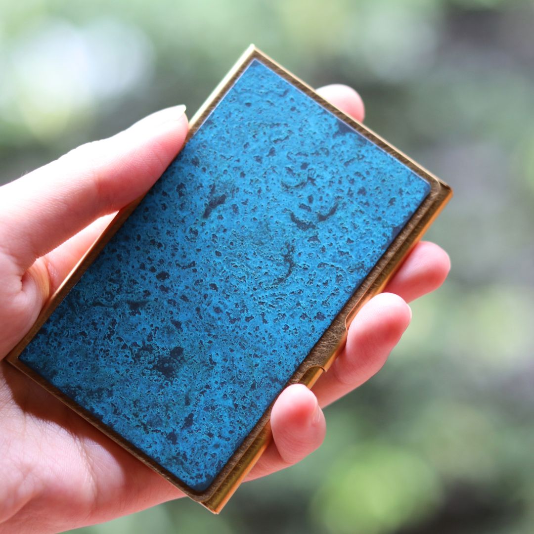 高岡銅器 名刺入れ | card case | 斑紋ガス青銅色 | Orii
