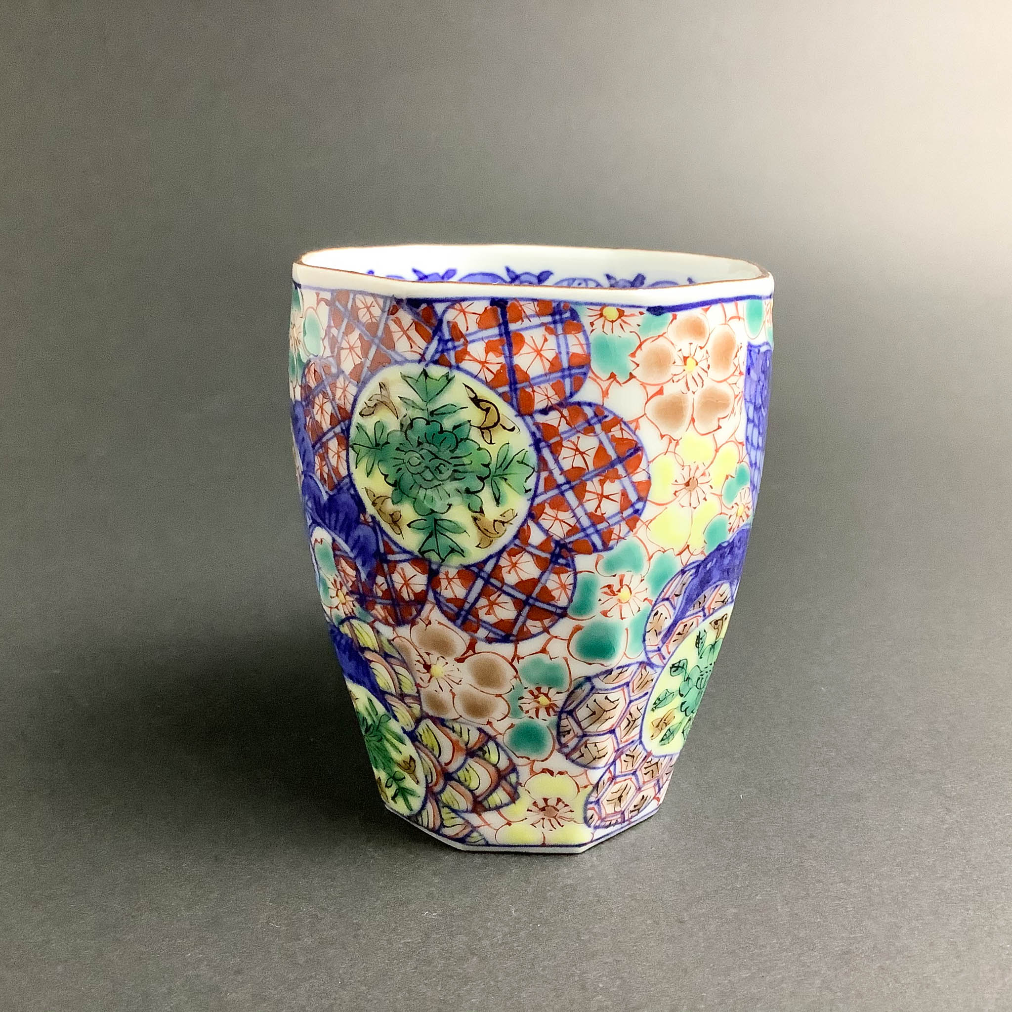 【在庫限り】京焼 マグカップ | 華文鯨 | 小 | 碧黄石窯