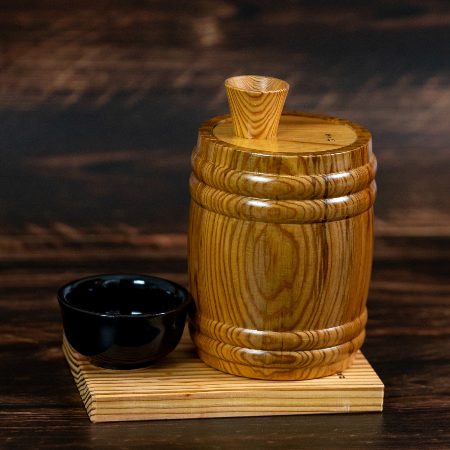 屋久杉 酒樽 | ミニ樽 | おちょこ付 | 屋久杉酒樽本舗