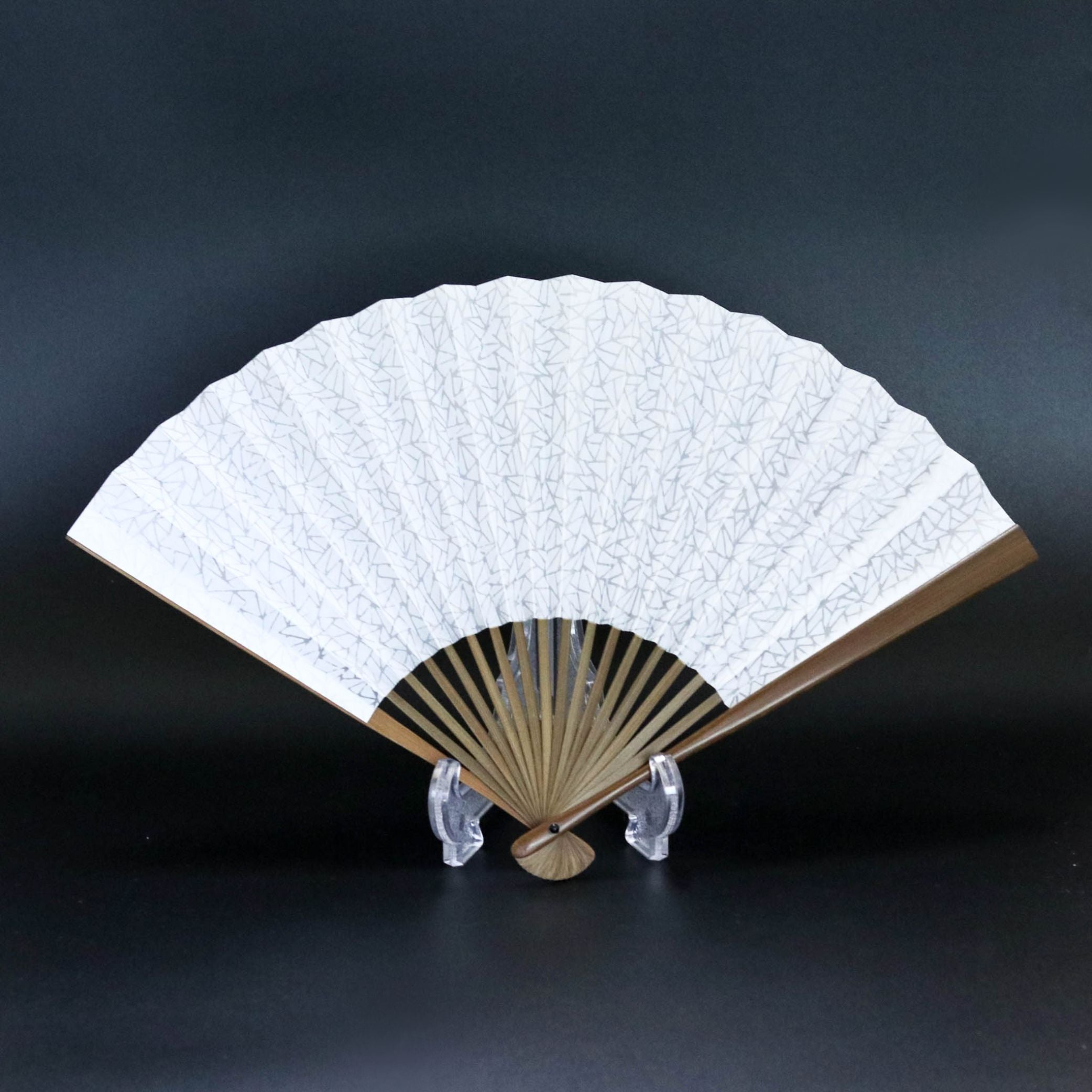 江戸扇子 | 氷割れ 銀 | 男持 唐木 | 雲錦堂 深津扇子店