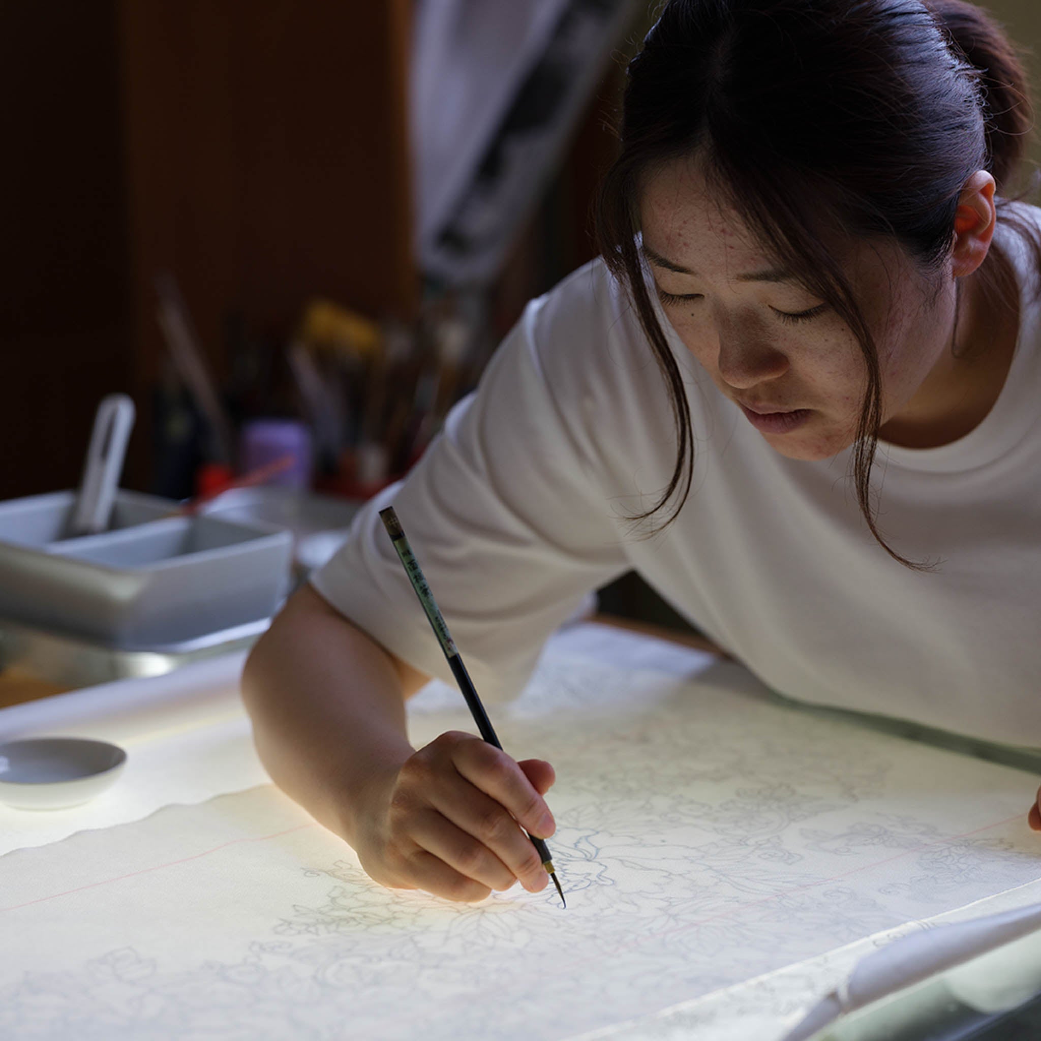 加賀友禅 掛時計 | 手描き木友禅 timeless | 八重桜 | 工房久恒