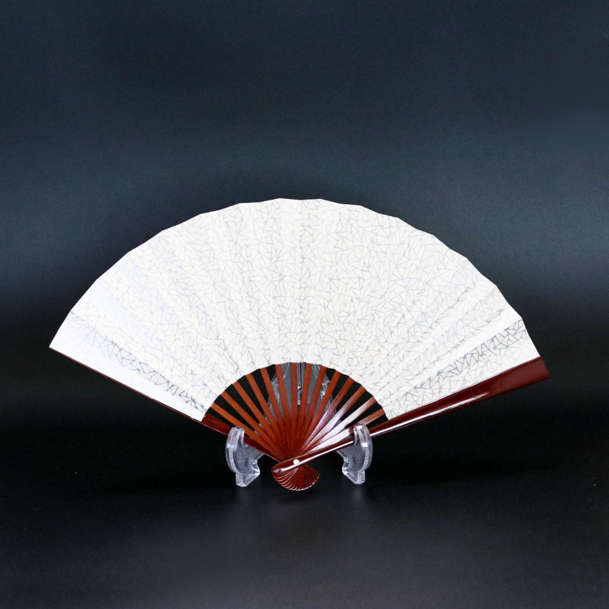 江戸扇子 | 氷割れ サーモン | 女持 溜塗 | 雲錦堂 深津扇子店