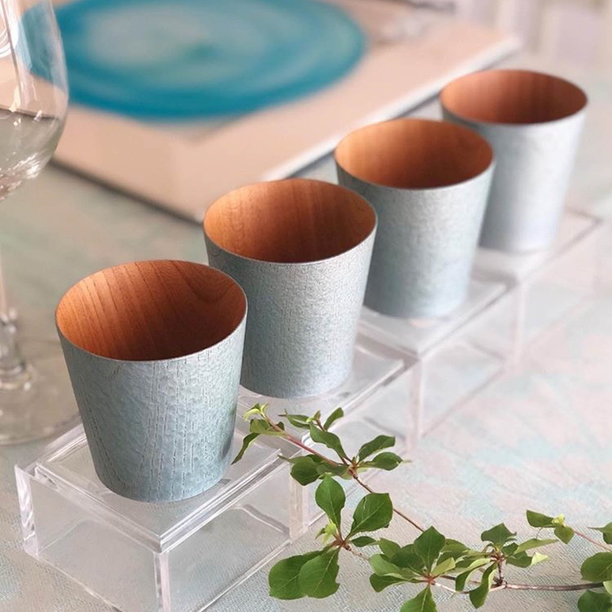 山中漆器 お椀 | うつろいカップ | グリーンパール ナチュラル | 浅田漆器工芸