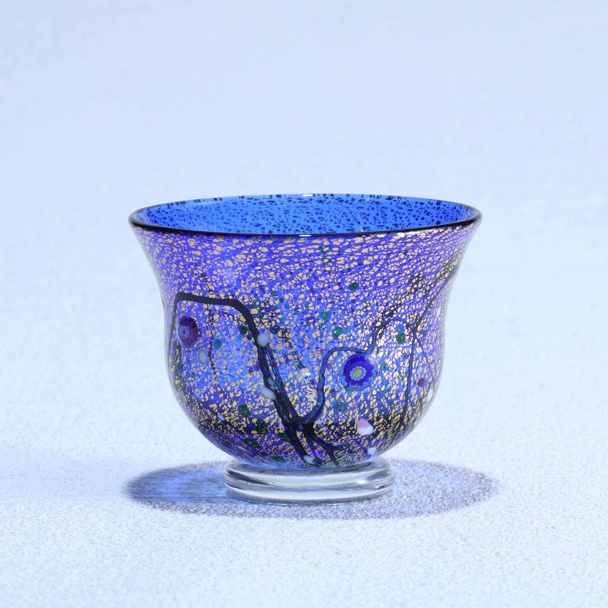 綾ガラス 酒器 | 光琳 雅 ぐい呑み | コバルトブルー | グラスアート黒木