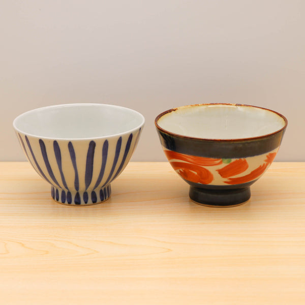 波佐見焼 皿 | 呉須染 飯碗 | ペアセット | KIHARA - 日本工芸堂（想い
