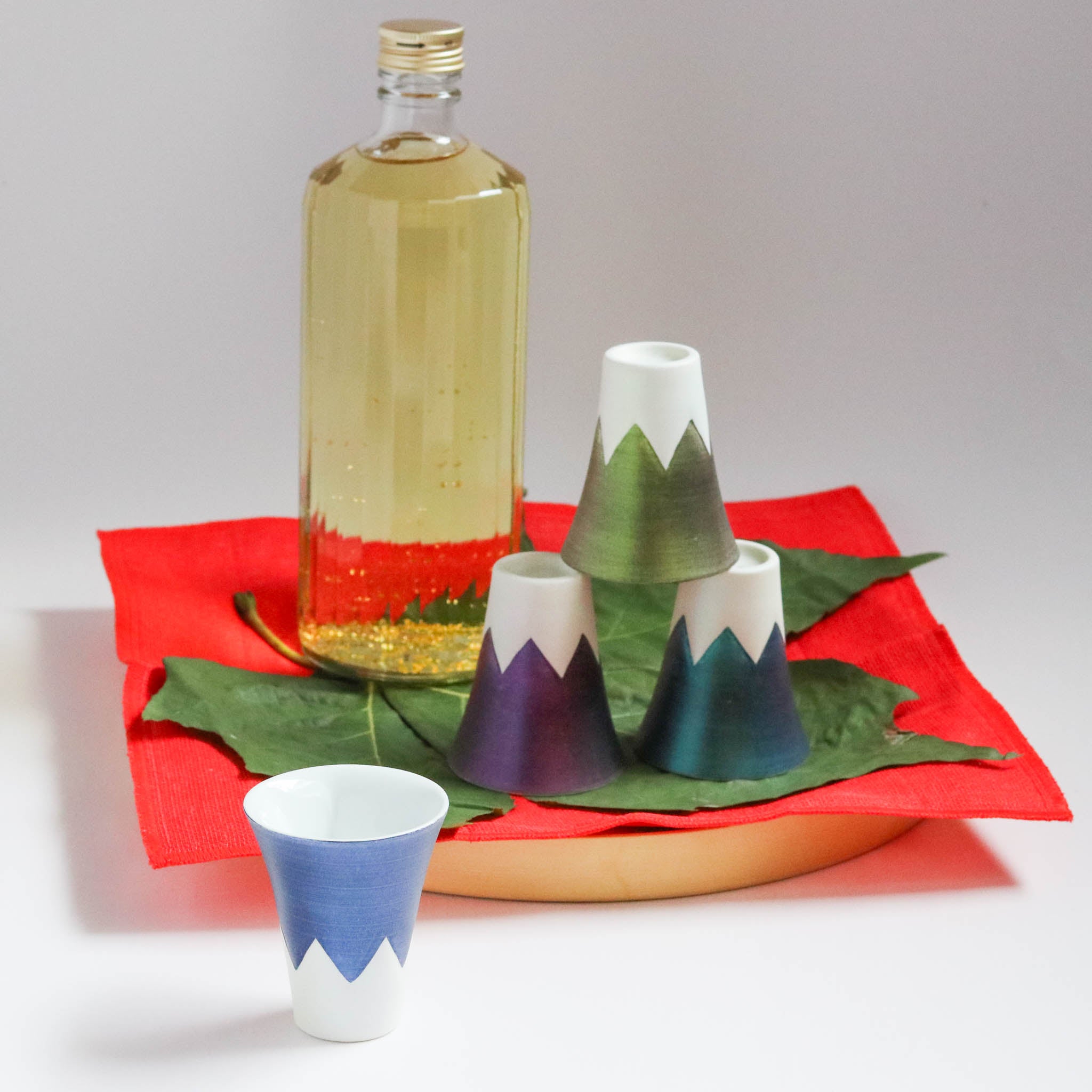 有田焼 | 富士山 ショットグラス | Green | 金照堂