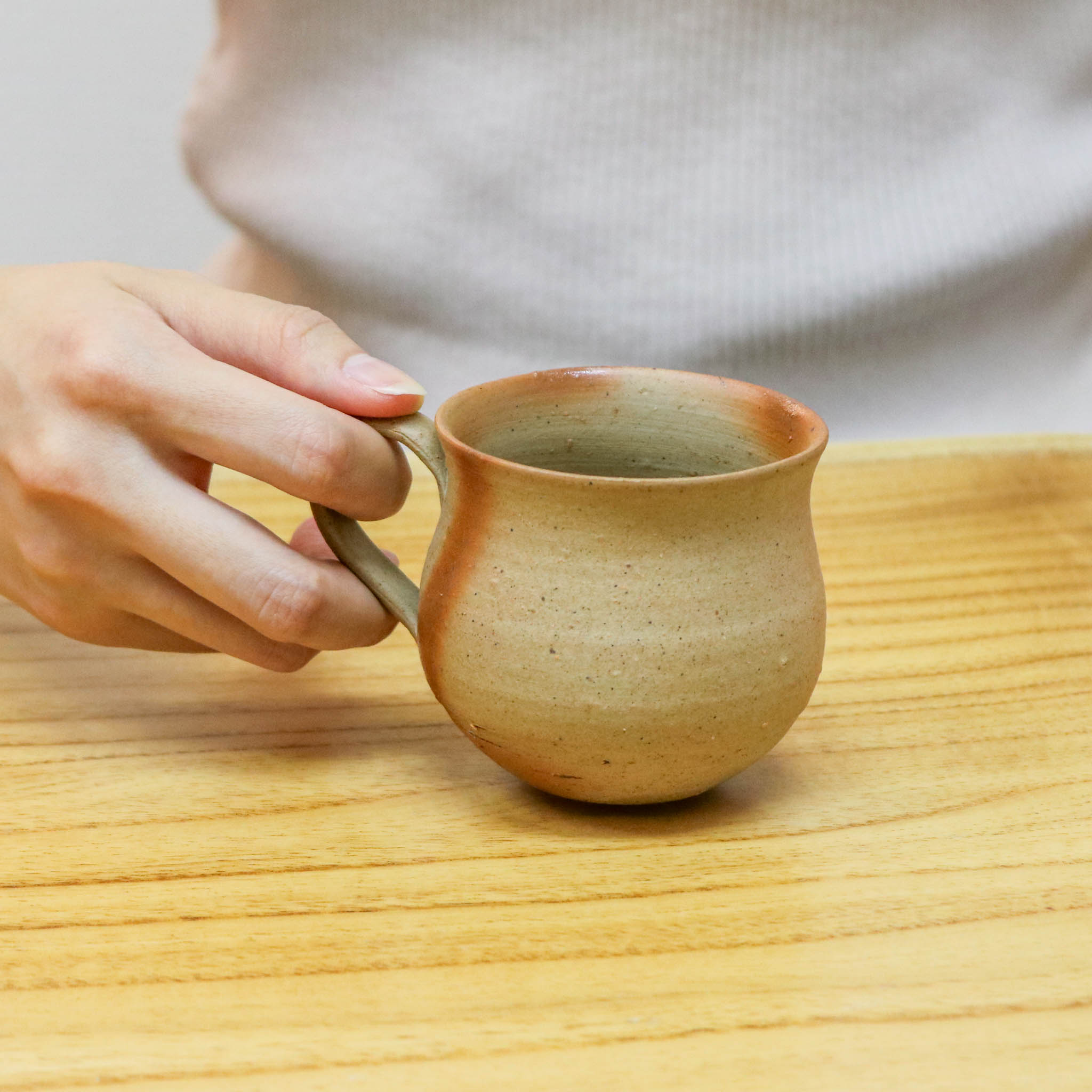 備前焼 | コーヒーカップ 1点もの | 緋襷 ひだすぎ | 森一朗