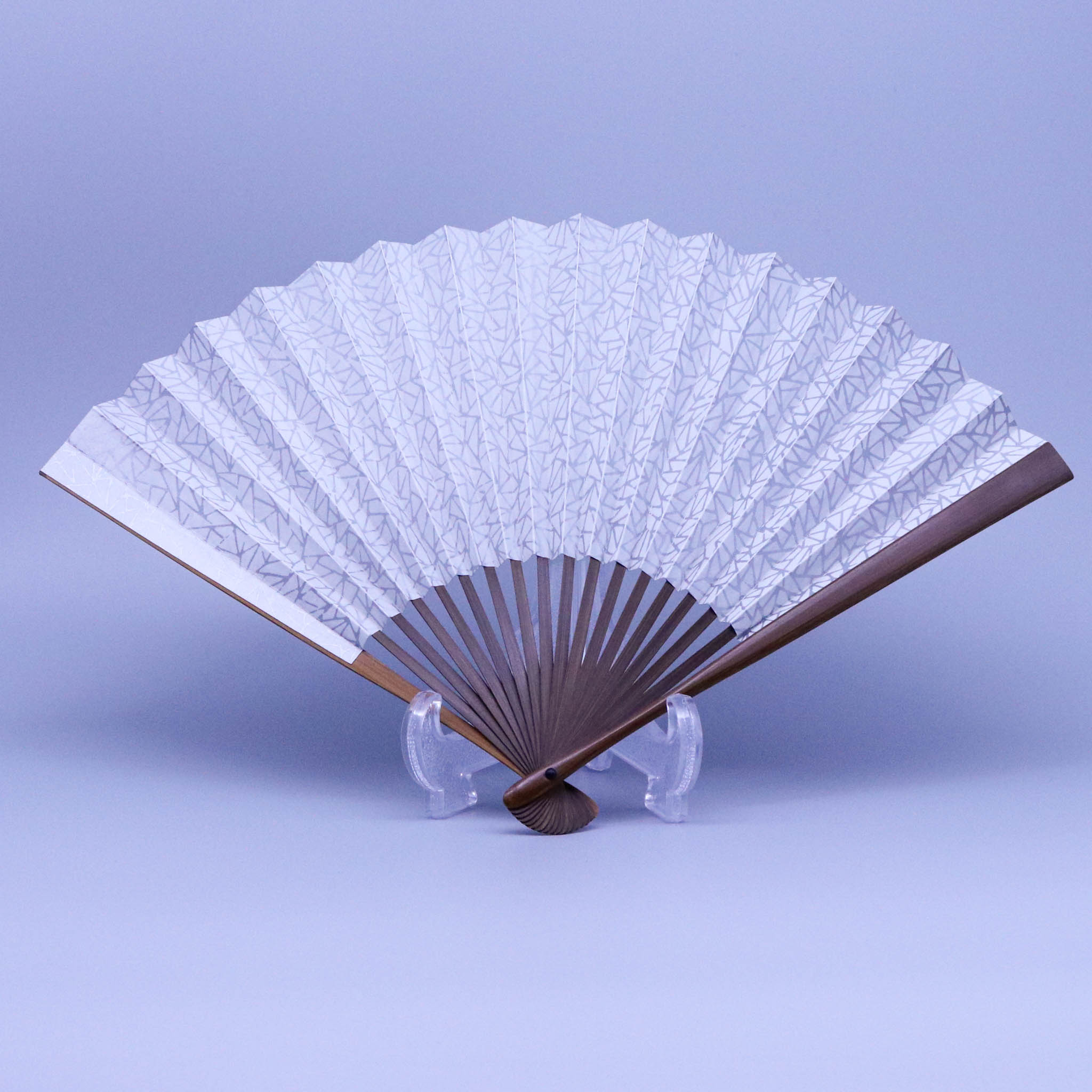 江戸扇子 | 氷割れ 銀 | 男持 唐木 | 雲錦堂 深津扇子店