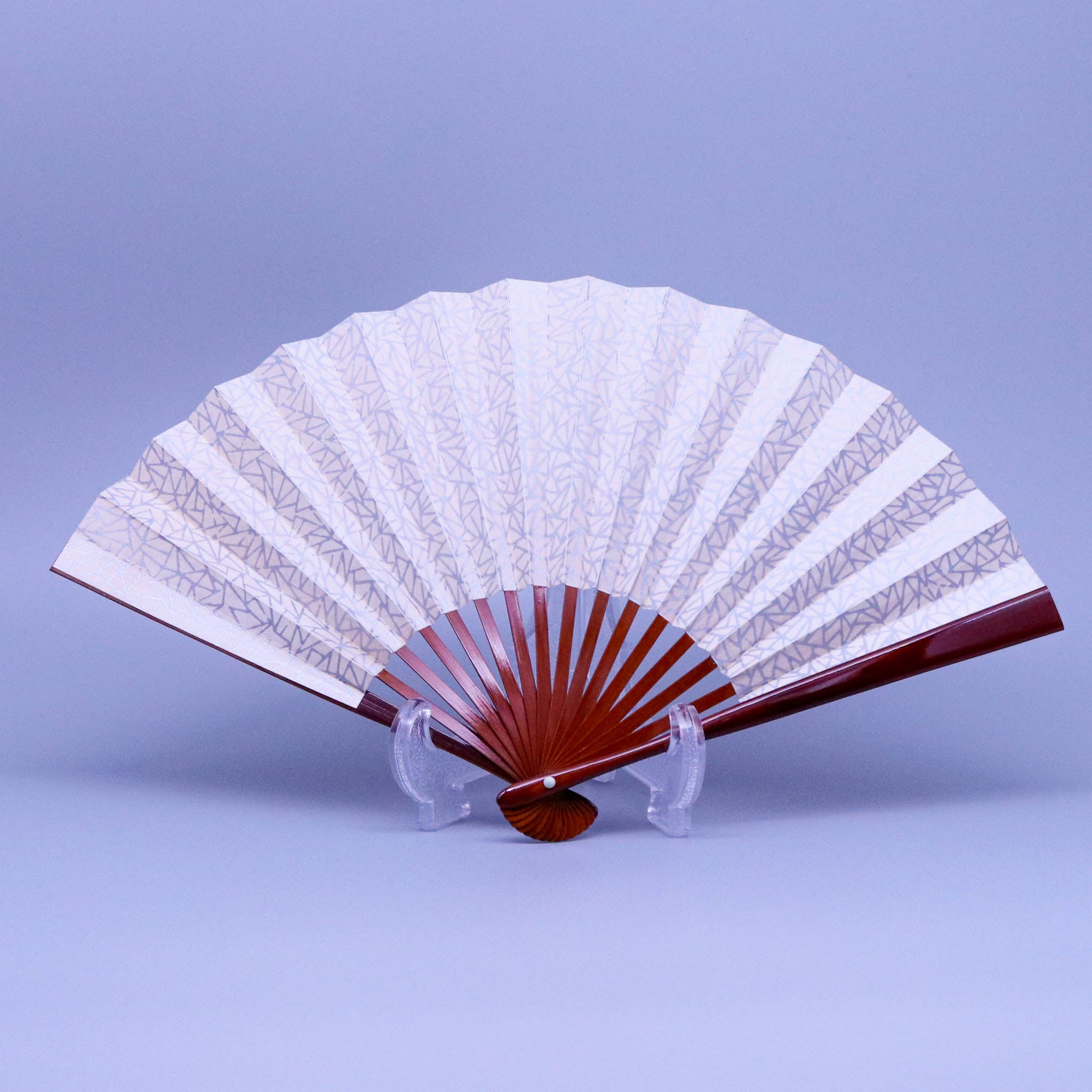 江戸扇子 | 氷割れ サーモン | 女持 溜塗 | 雲錦堂 深津扇子店