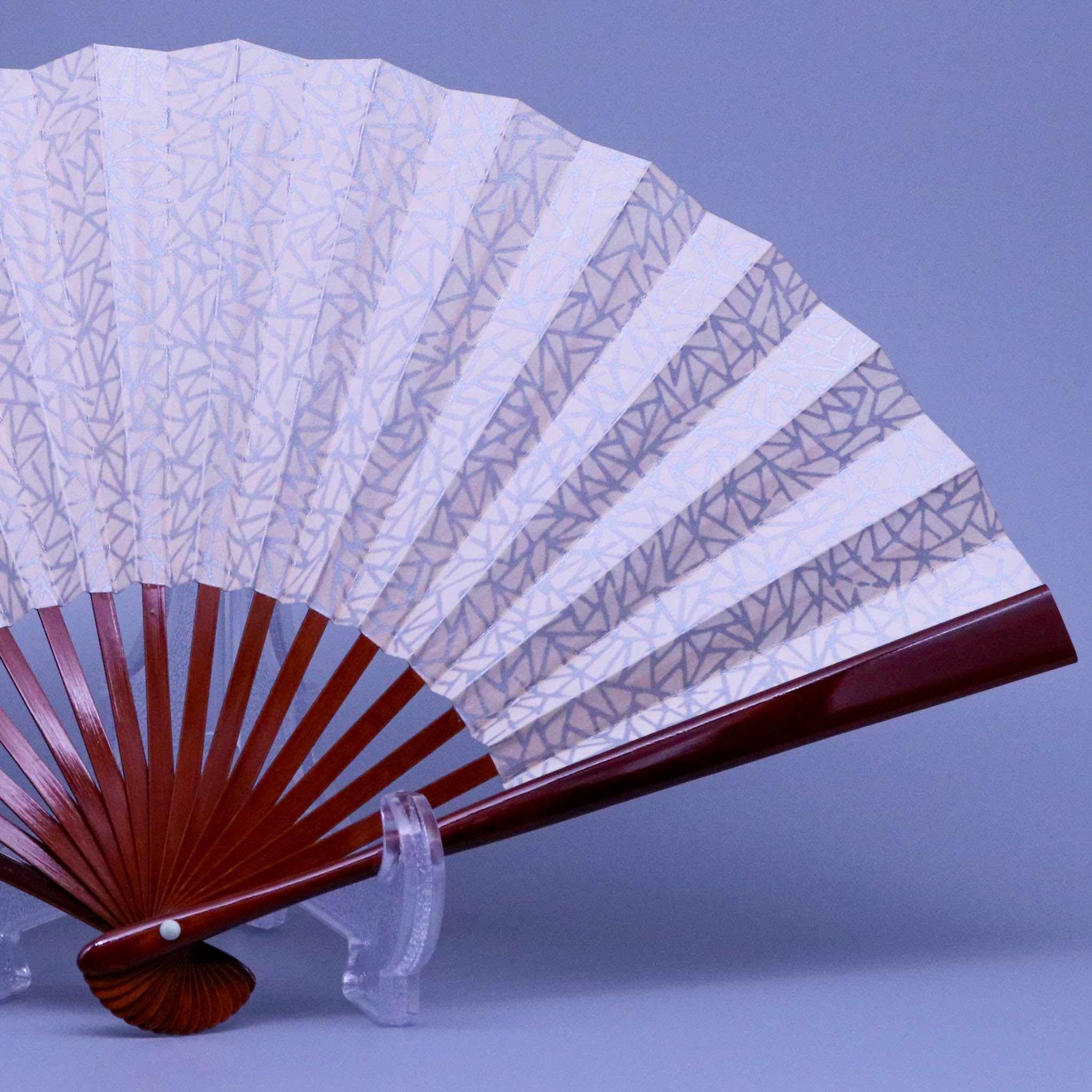 江戸扇子 | 氷割れ サーモン | 女持 溜塗 | 雲錦堂 深津扇子店