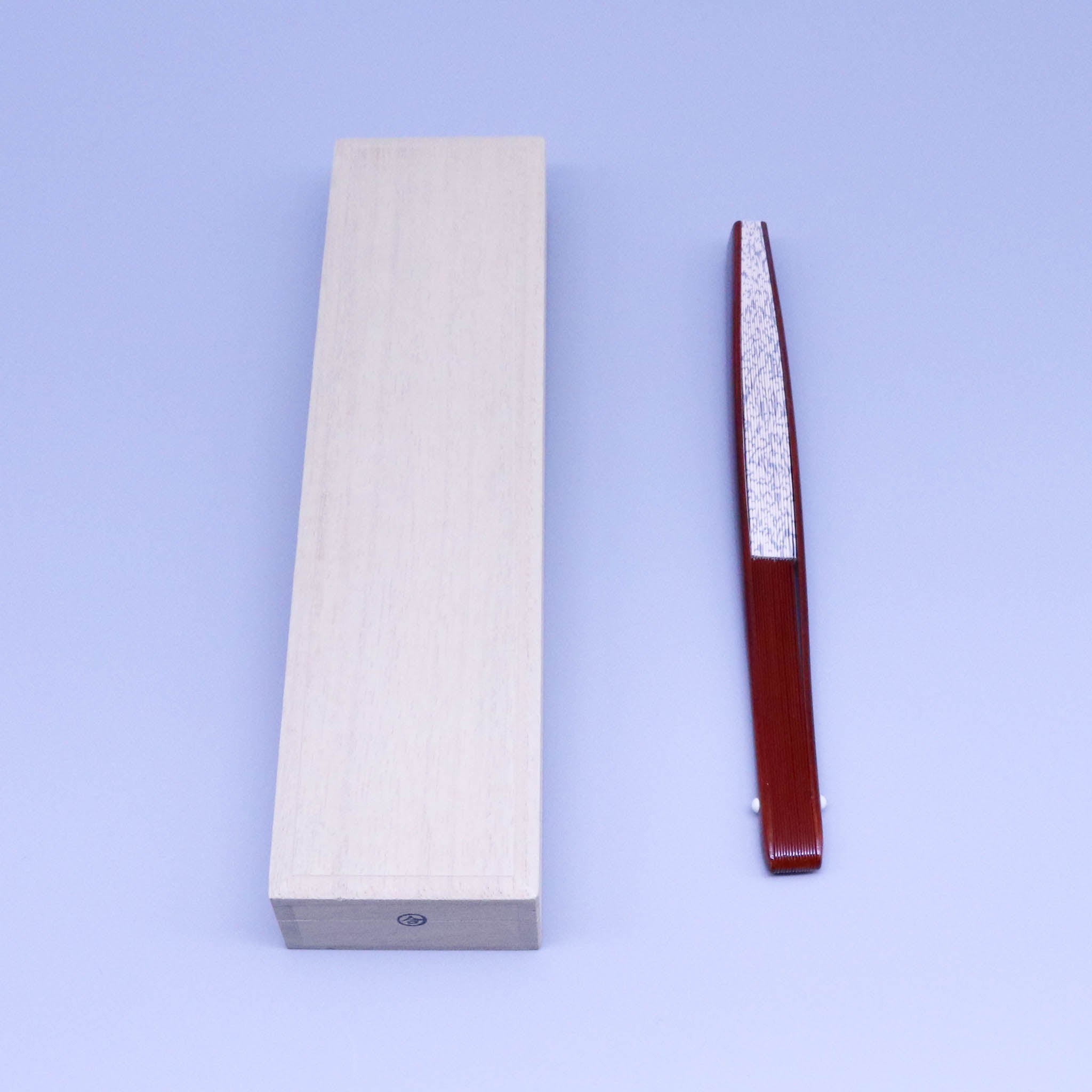 江戸扇子 | 氷割れ サーモン | 女持 溜塗 | 雲錦堂 深津扇子店