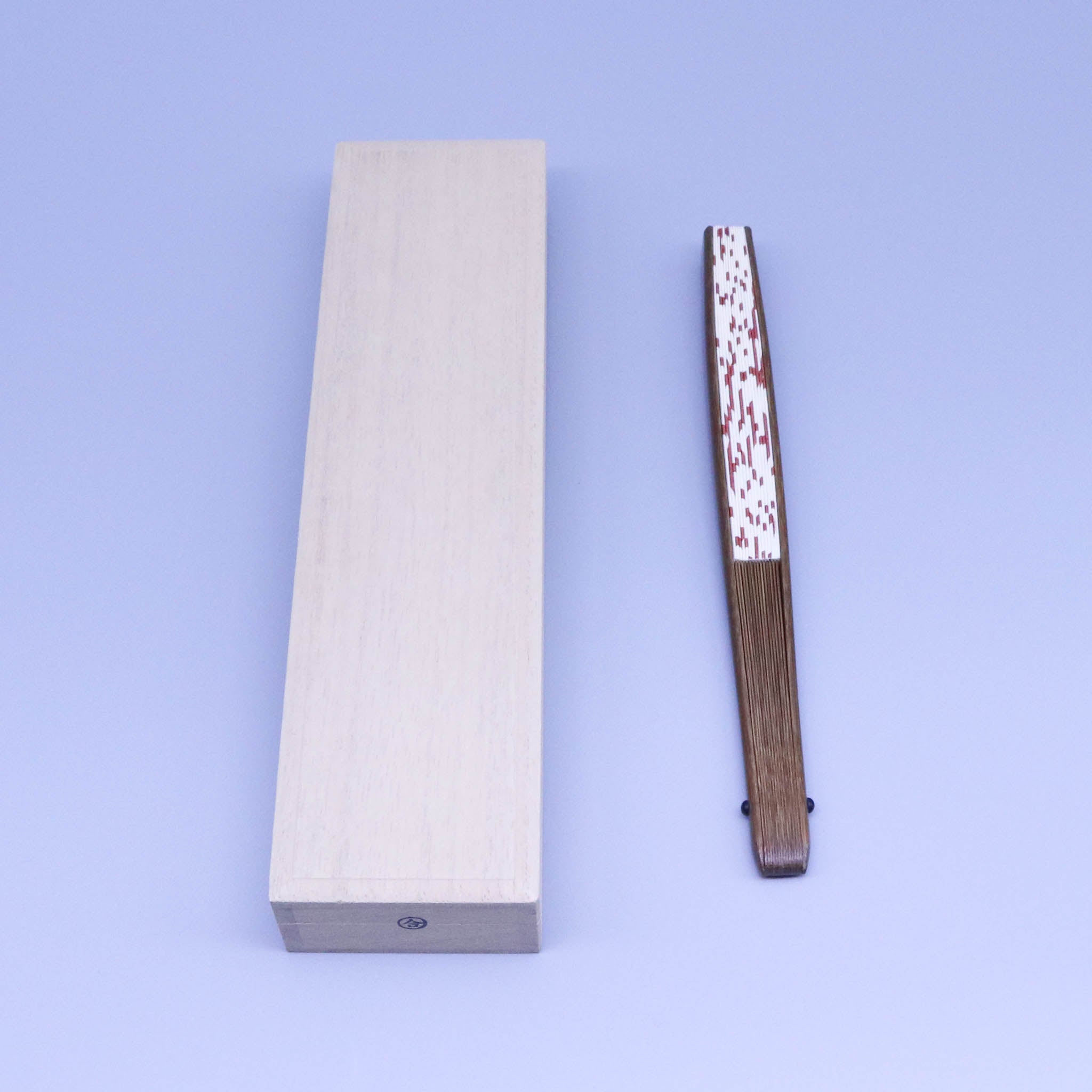 【廃番】江戸扇子 | 網 さび朱 | 女持 唐木 | 雲錦堂 深津扇子店