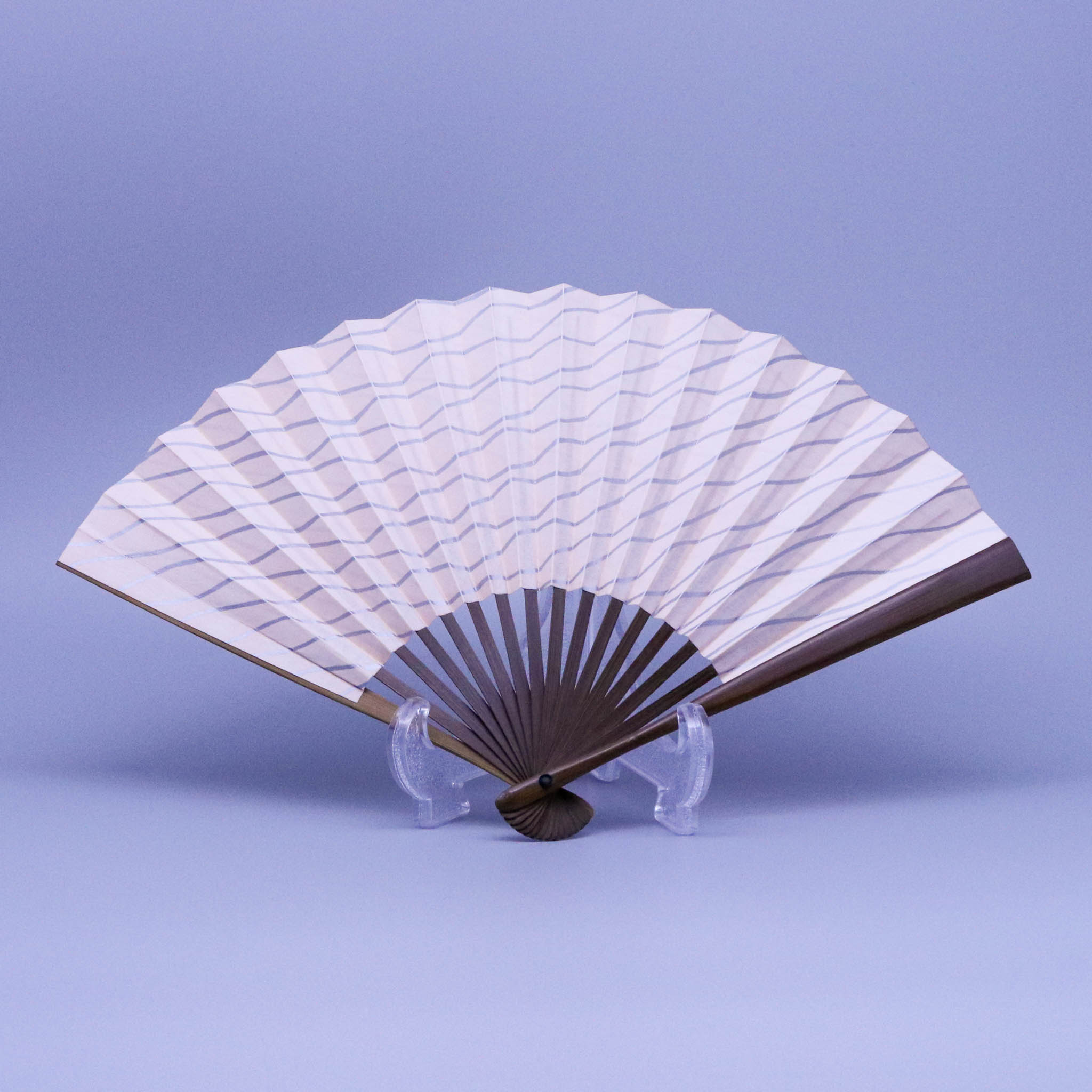 【在庫限り】江戸扇子 | 立湧 サーモン | 女持 唐木 | 雲錦堂 深津扇子店