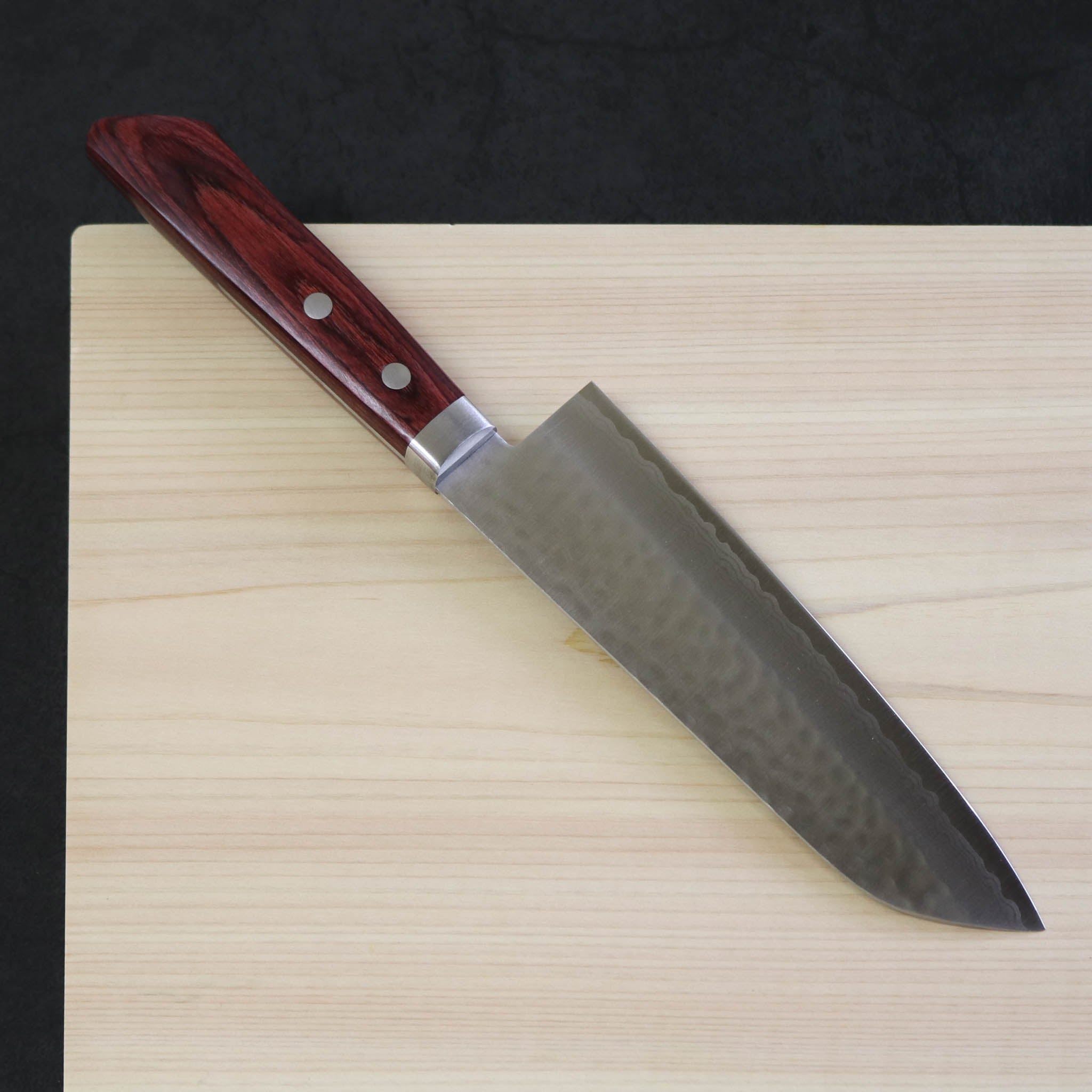 越前打刃物 包丁 | 刻流 | 三徳 赤 16.5cm 両刃