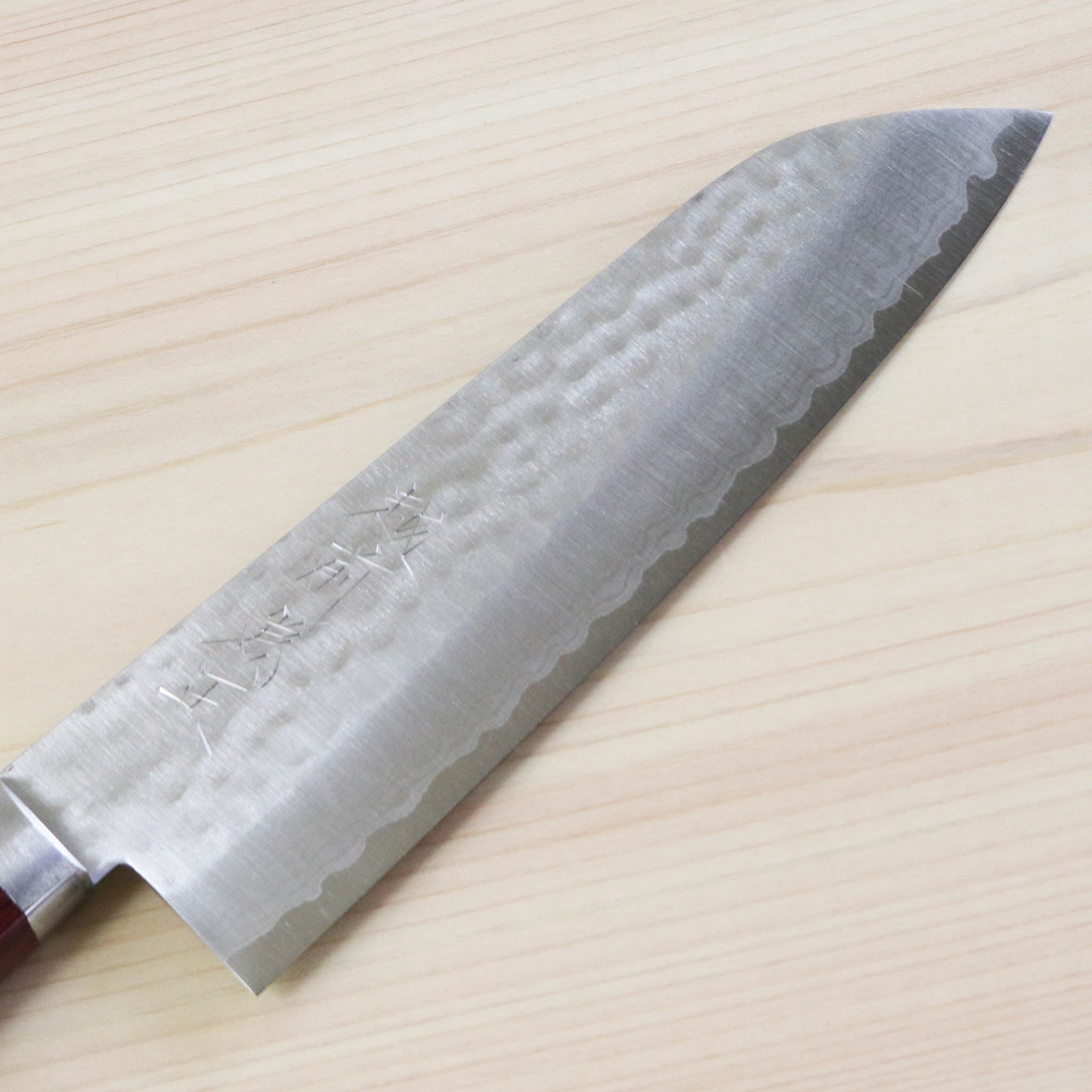 越前打刃物 包丁 | 刻流 | 三徳 赤 16.5cm 両刃
