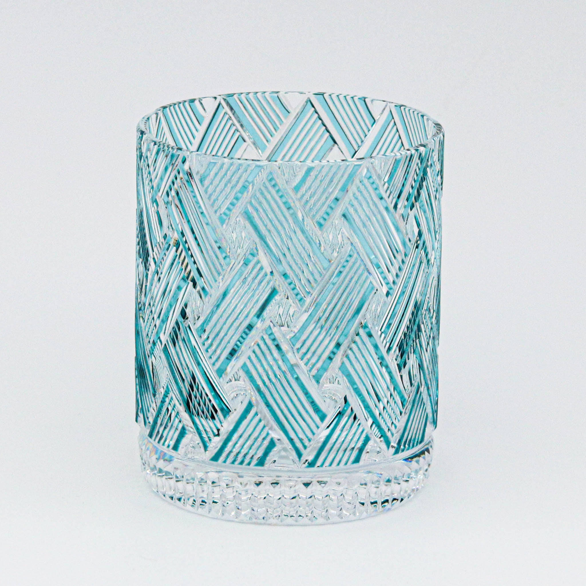 江戸切子 ロックグラス | 織々 | グリーン | 青山弥生