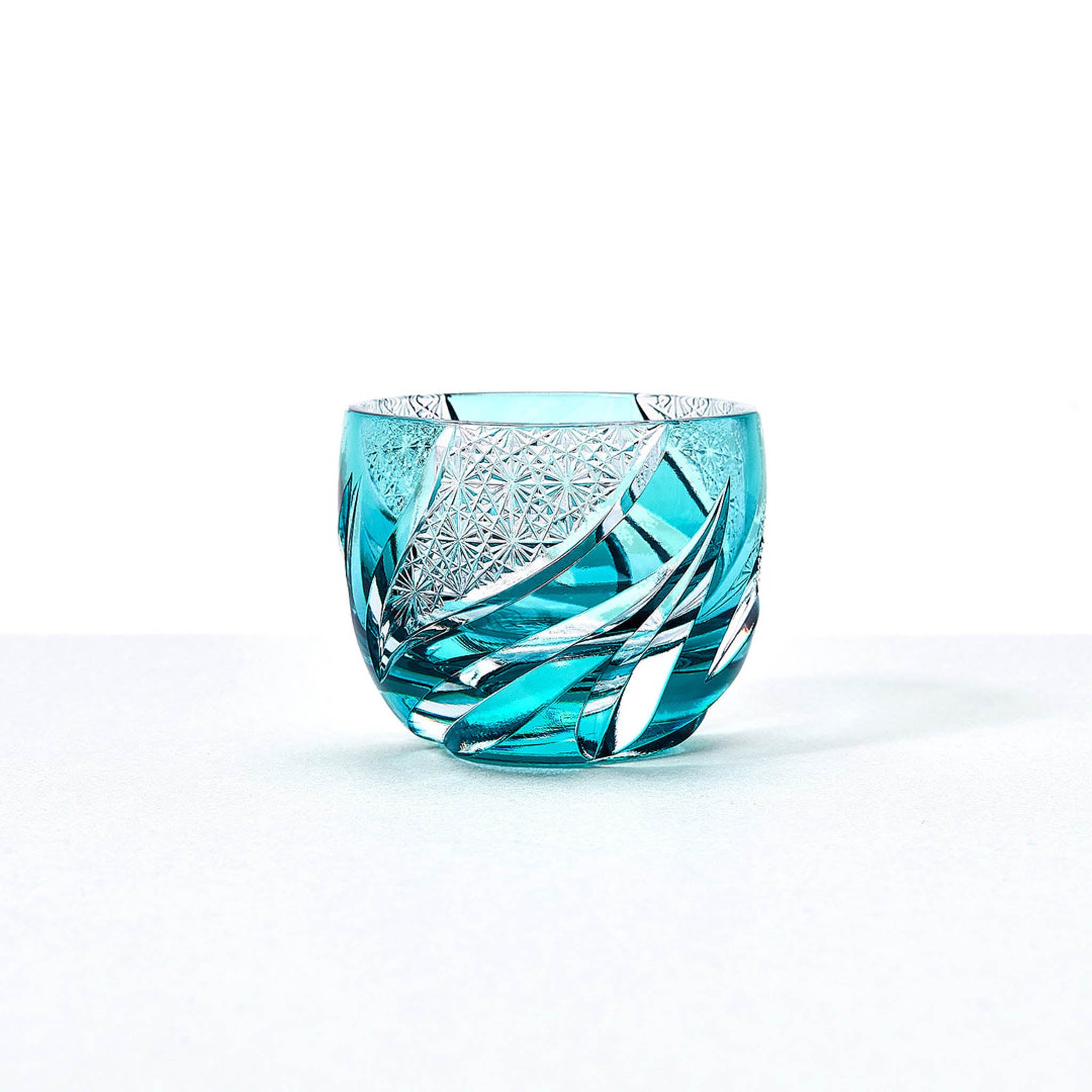 江戸切子 ぐい呑み | homura 焔 | 緑 | haku硝子