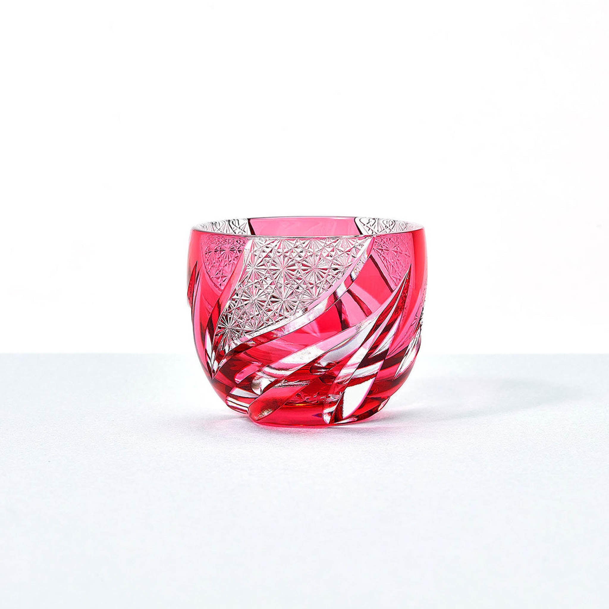 江戸切子 ぐい呑み | homura 焔 | 金赤 | haku硝子