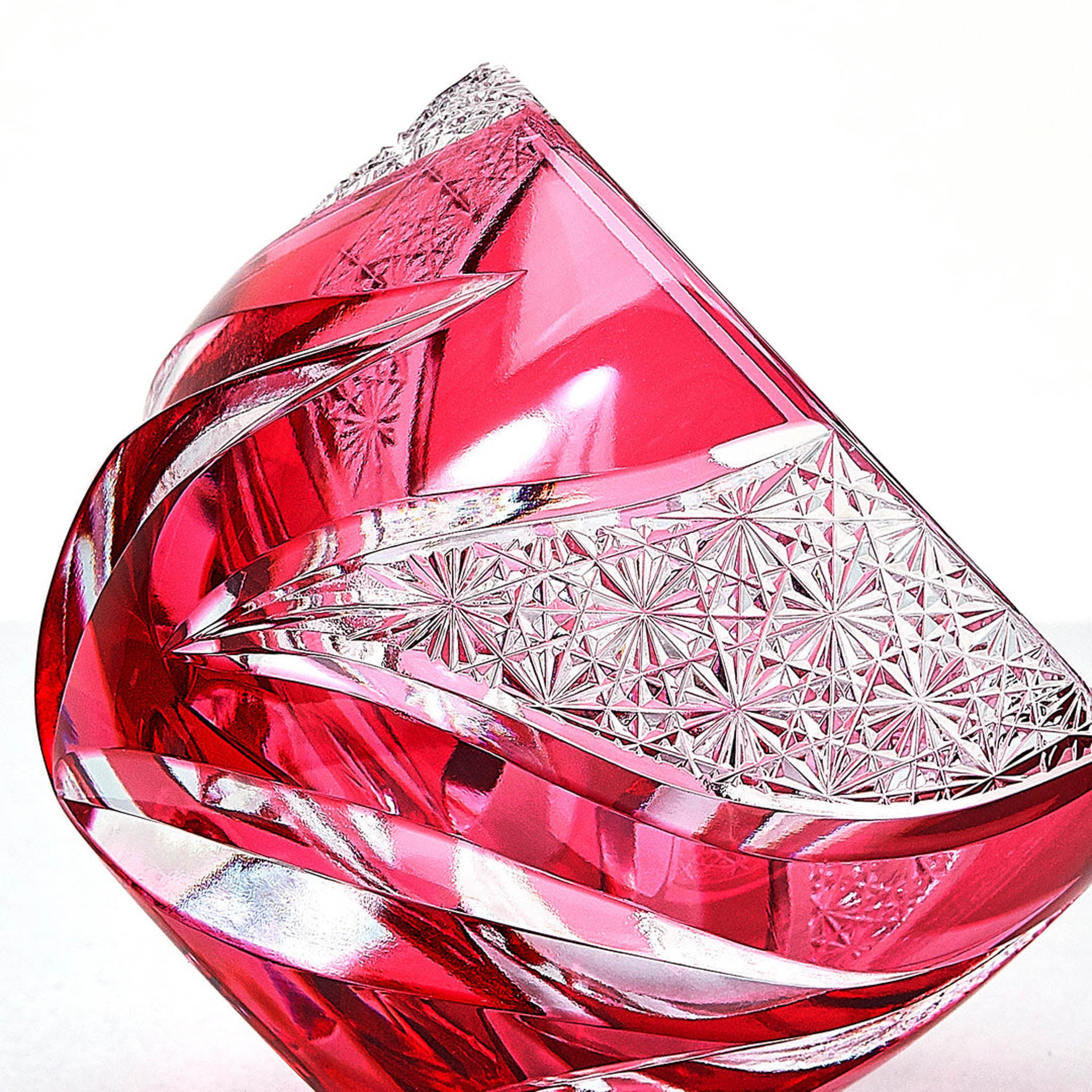 江戸切子 ぐい呑み | homura 焔 | 金赤 | haku硝子