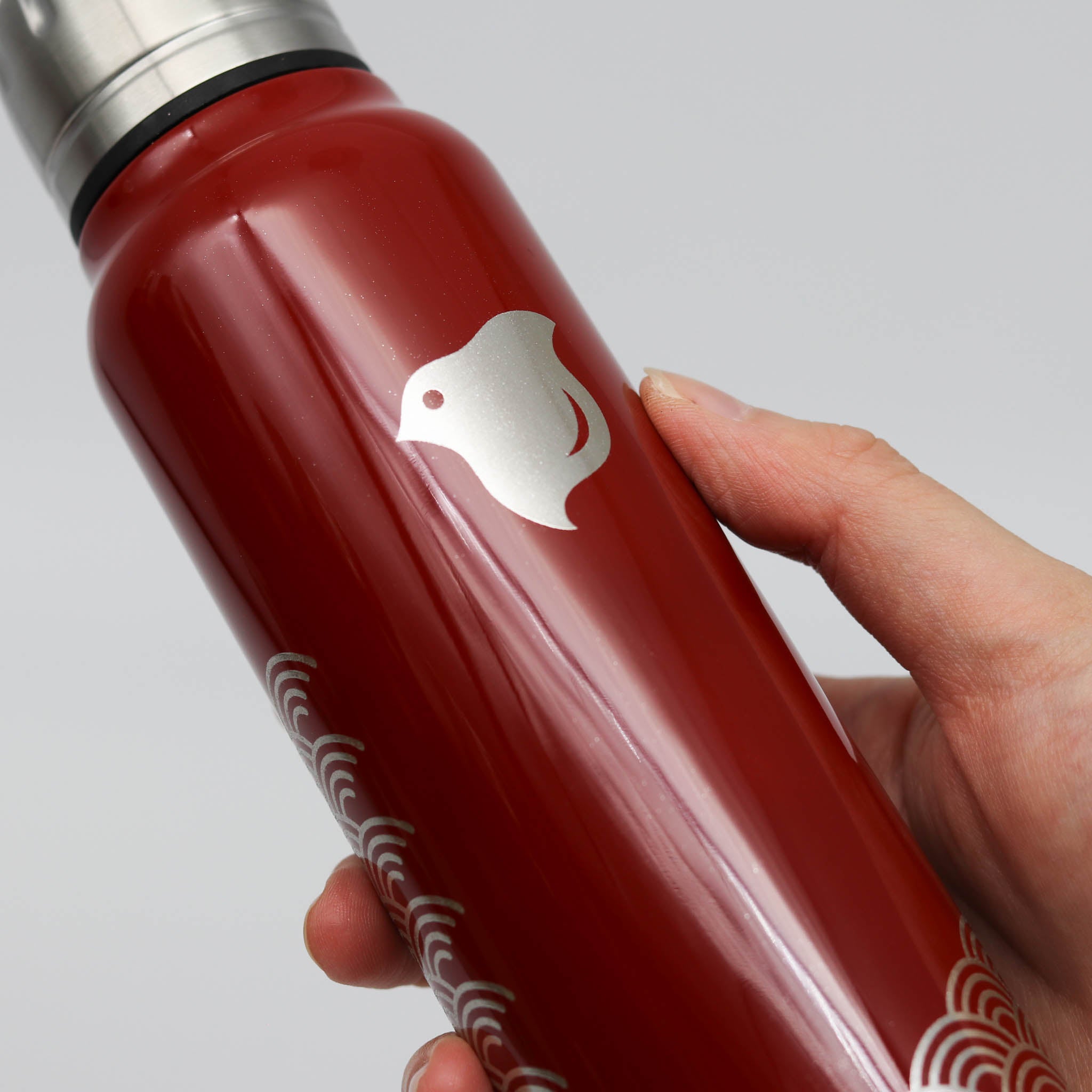 越前塗り マグボトル | うるしアンブレラボトル | 波千鳥 | 朱 | 土直漆器