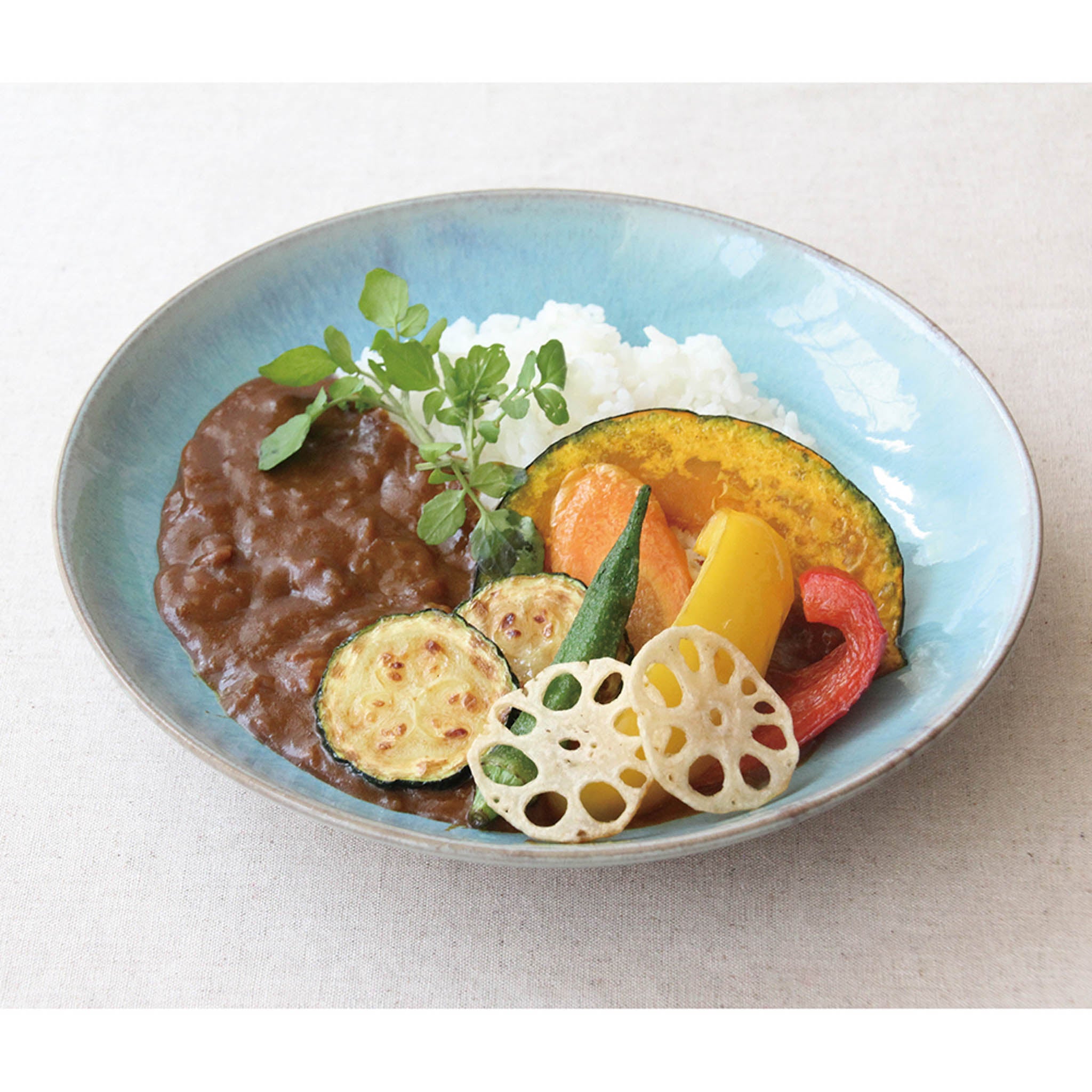 萩焼 カレープレート | stella | ブルー | 萩陶苑
