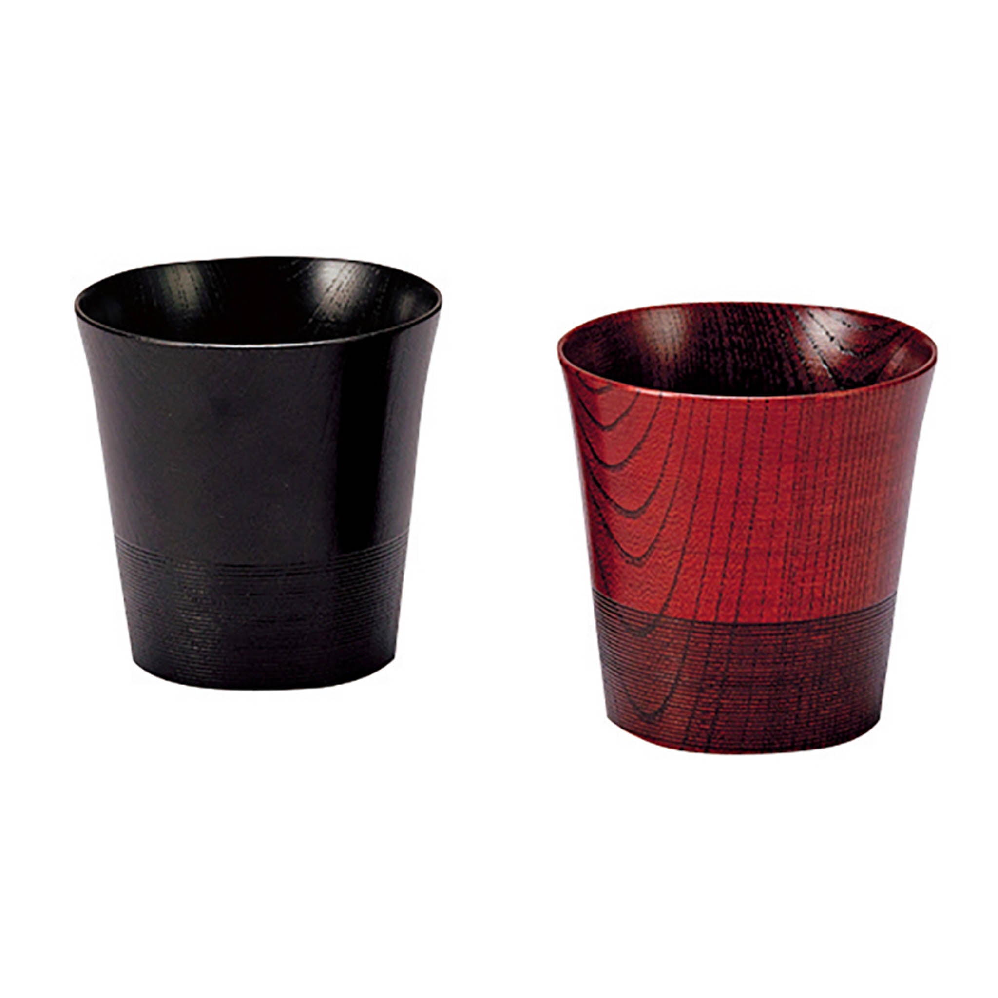 山中漆器 ロックカップ | 伝 TSUTAE | 黒・朱 セット