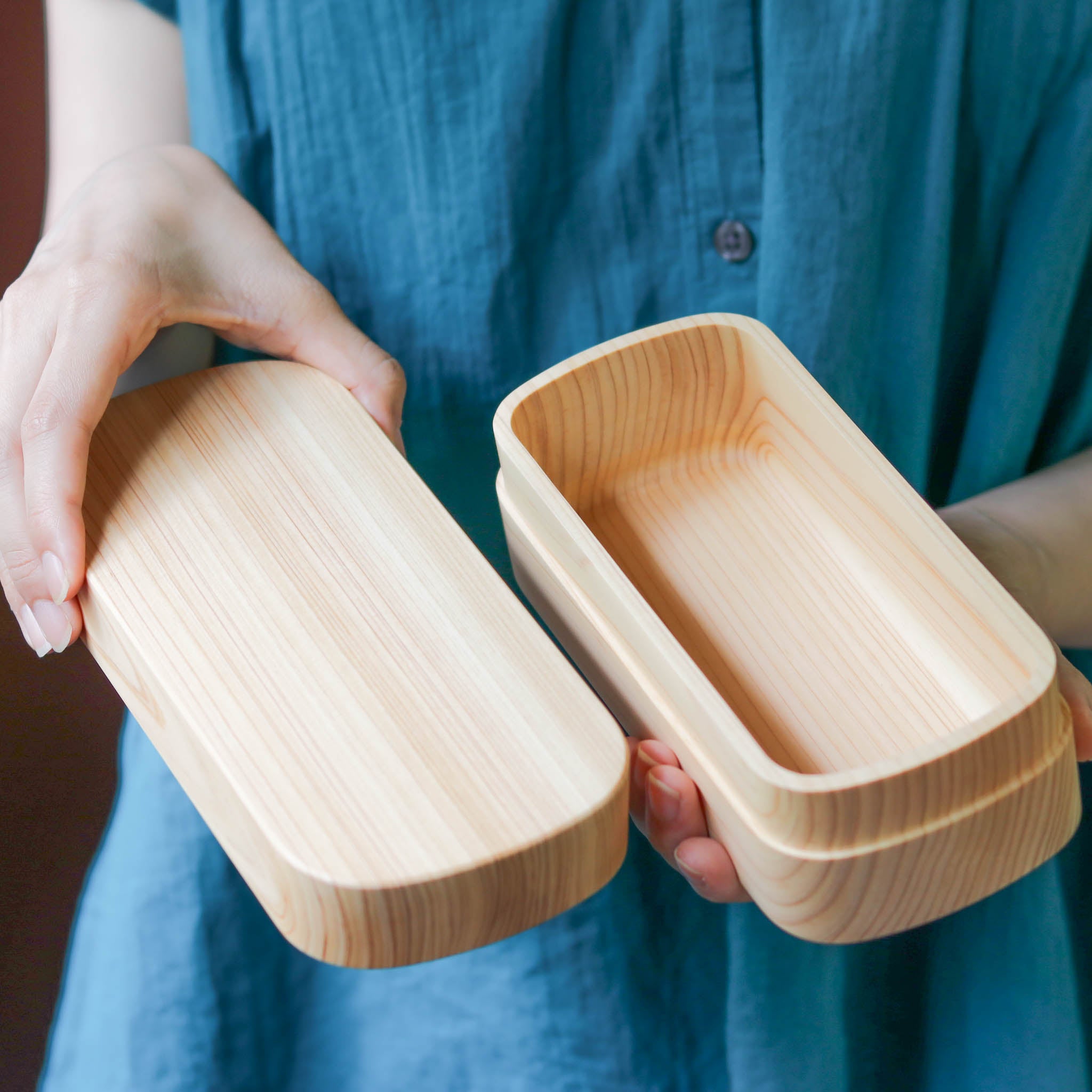 紀州漆器 | 紀州桧弁当箱セット(ナチュラル)
