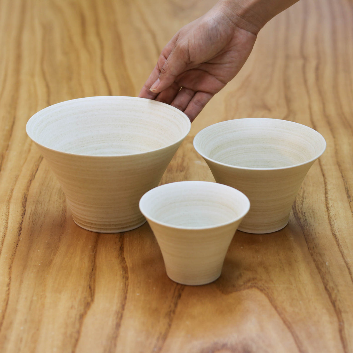 波佐見焼 お碗 | いれこ碗 | シャビーブラウン 3枚セット | 浜陶