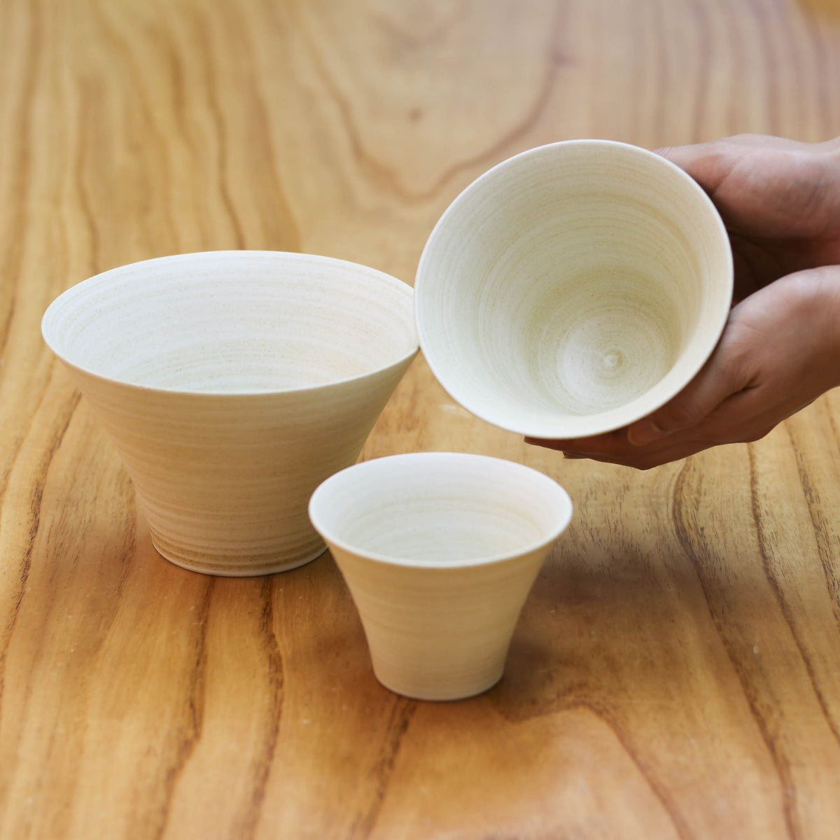 波佐見焼 お碗 | いれこ碗 | シャビーブラウン 3枚セット | 浜陶