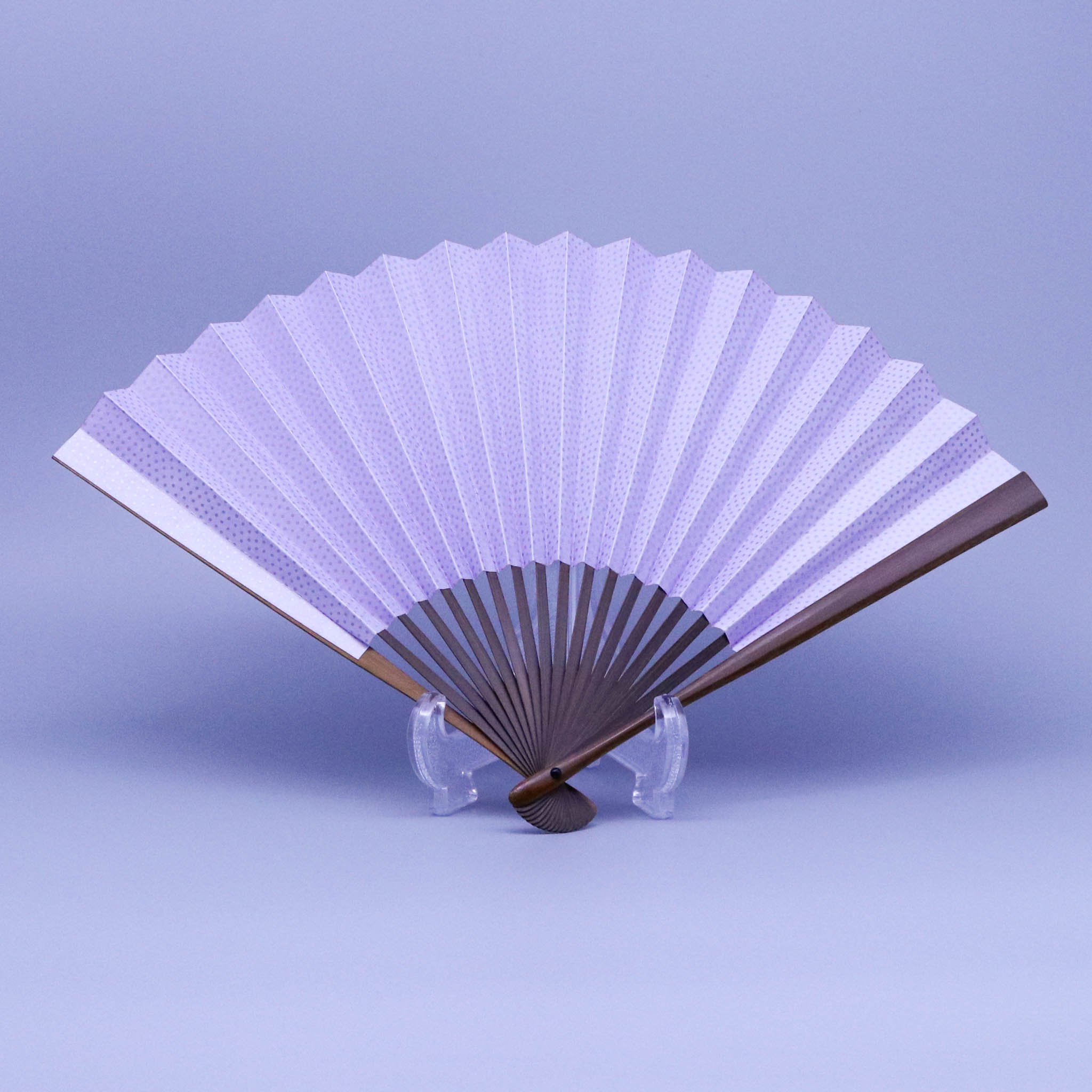 江戸扇子 | 鮫小紋 紫 | 男持 唐木 | 雲錦堂 深津扇子店