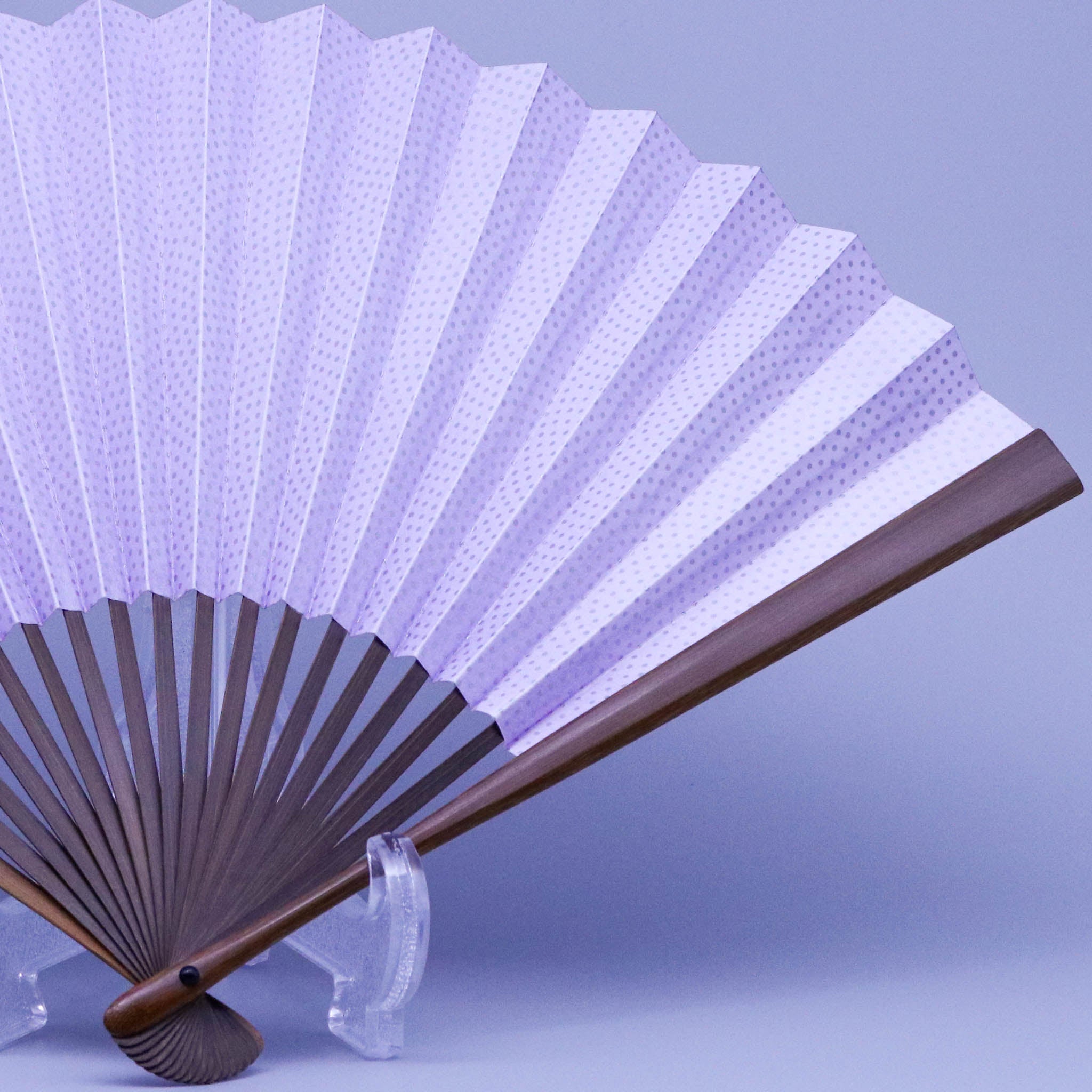 江戸扇子 | 鮫小紋 紫 | 男持 唐木 | 雲錦堂 深津扇子店