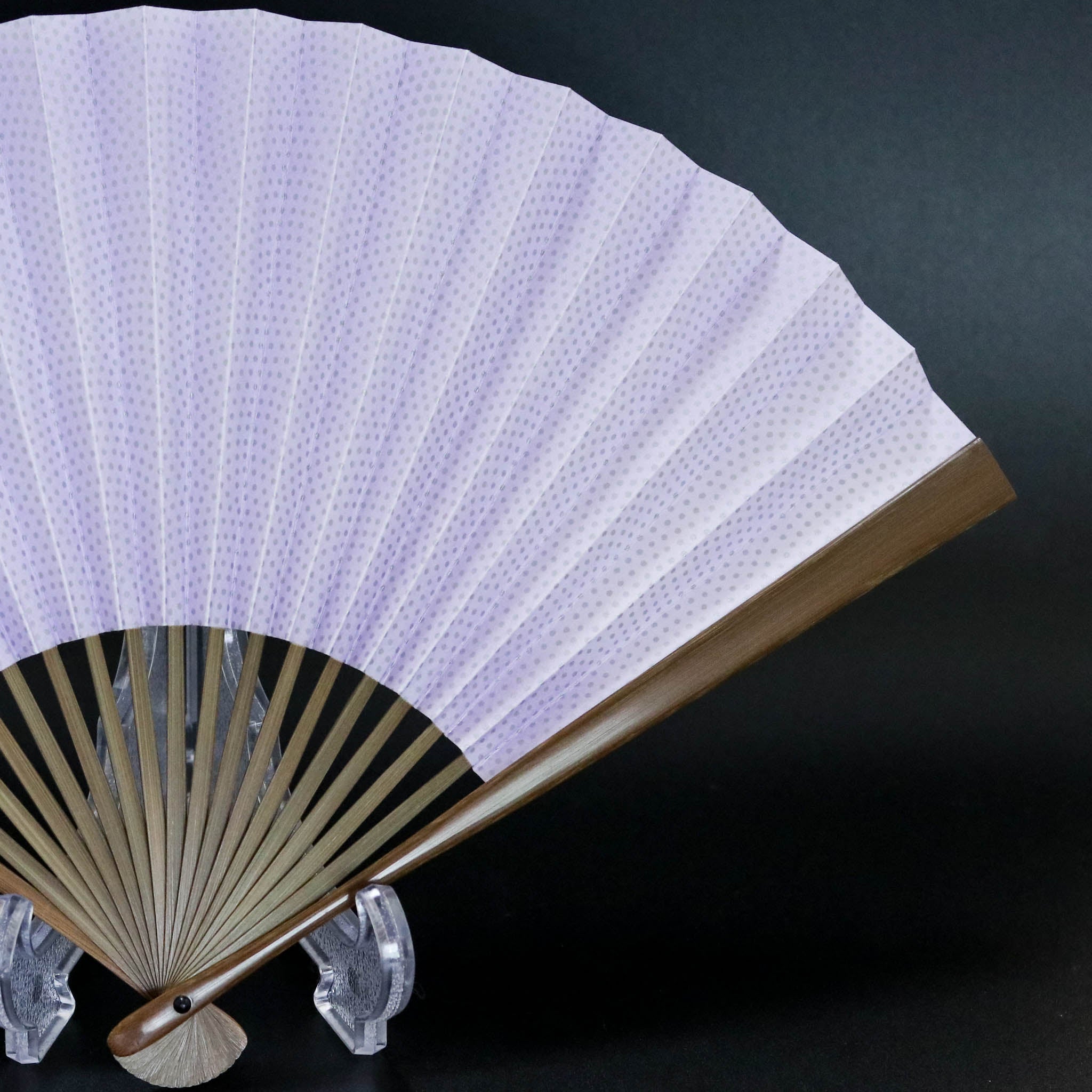 江戸扇子 | 鮫小紋 紫 | 男持 唐木 | 雲錦堂 深津扇子店