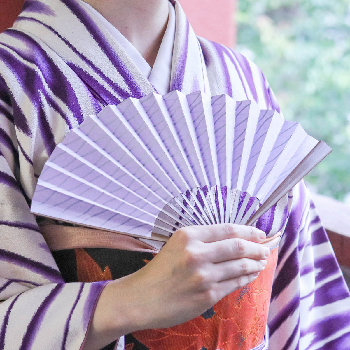 江戸扇子 | 立湧 パープ ル | 女持 唐木 | 雲錦堂 深津扇子店