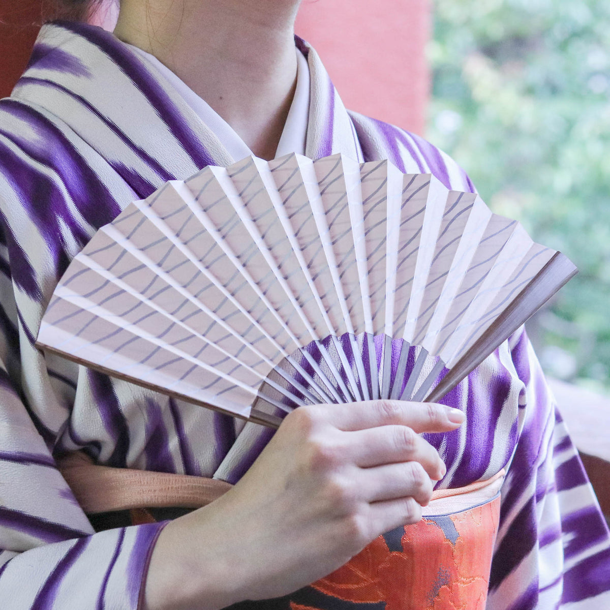 江戸扇子 | 立湧 サーモン | 女持 唐木 | 雲錦堂 深津扇子店