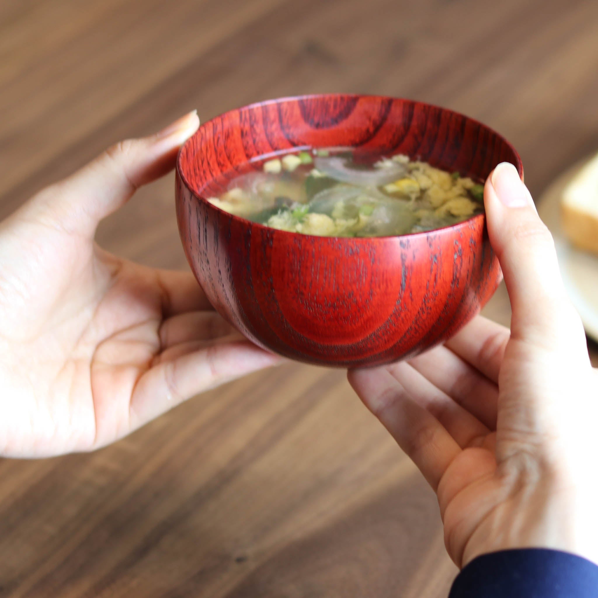 山中漆器 お椀 | しらさぎボウル 漆⾚ | 栗 | 白鷺木工