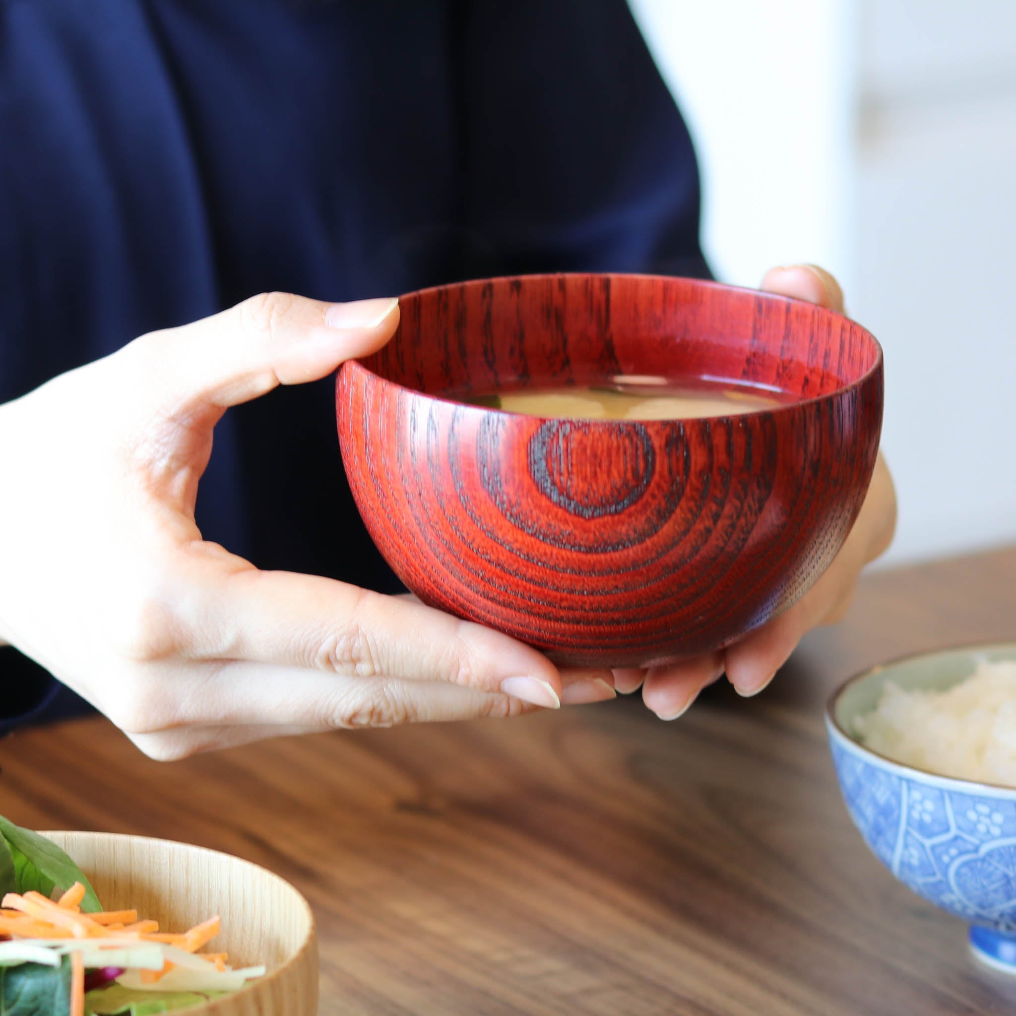 山中漆器 お椀 | しらさぎボウル 漆⾚ | 栗 | 白鷺木工