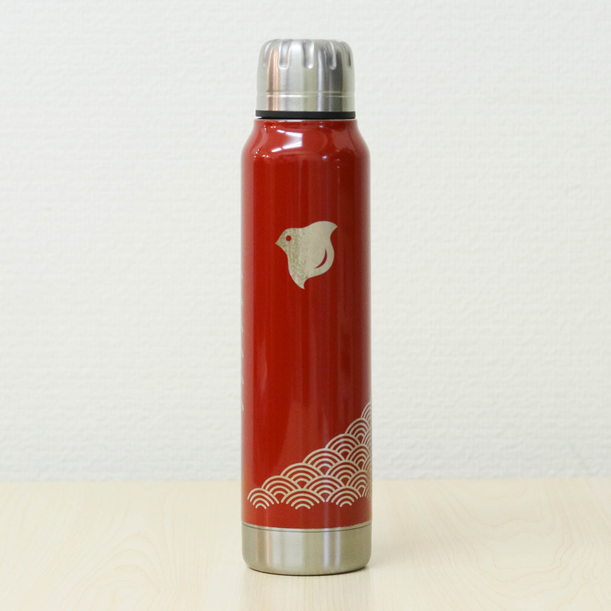 越前塗り マグボトル | うるしアンブレラボトル | 波千鳥 | 朱 | 土直漆器