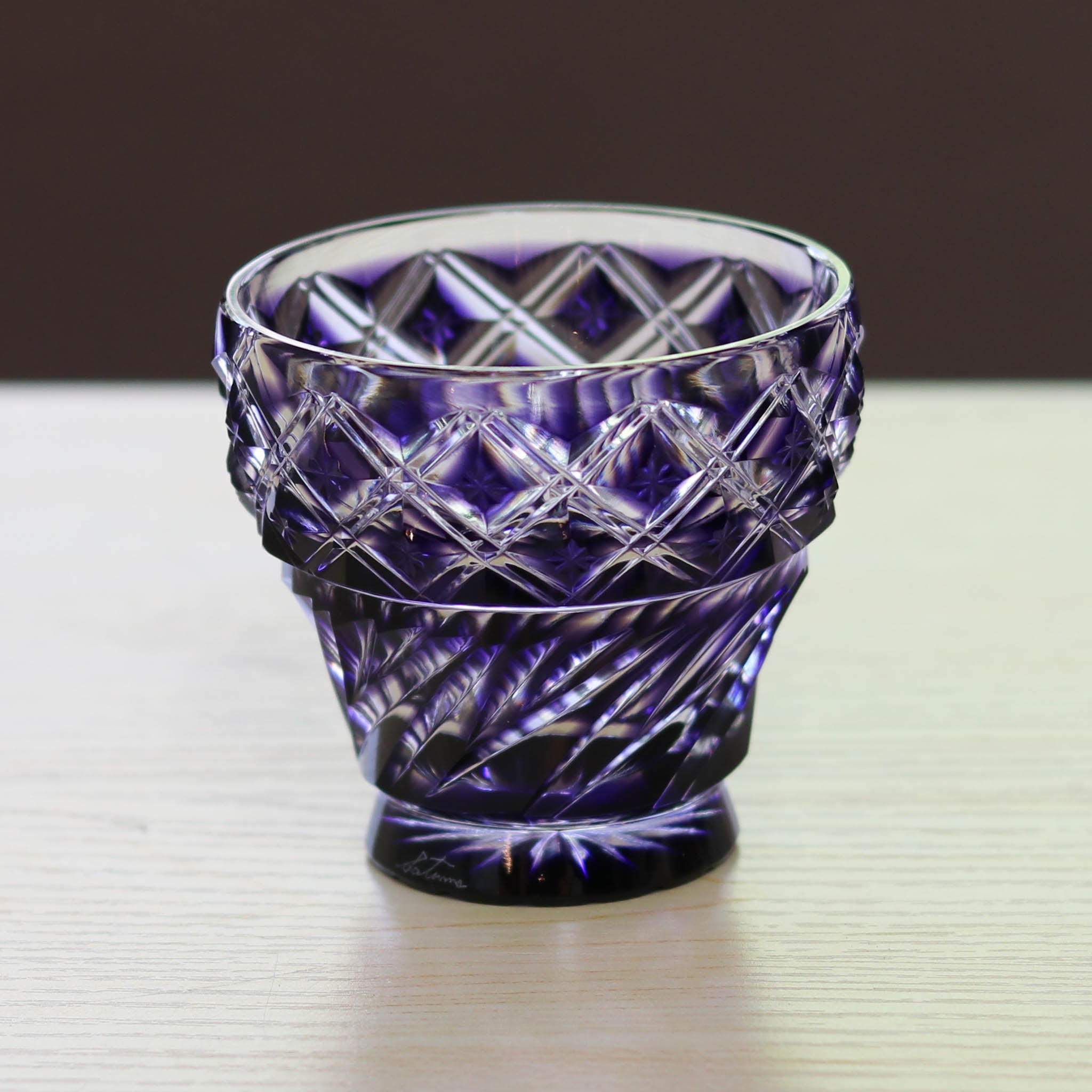 薩摩切子 クリスタルグラス | フリーカップ | 金紫 | 薩摩びーどろ工芸