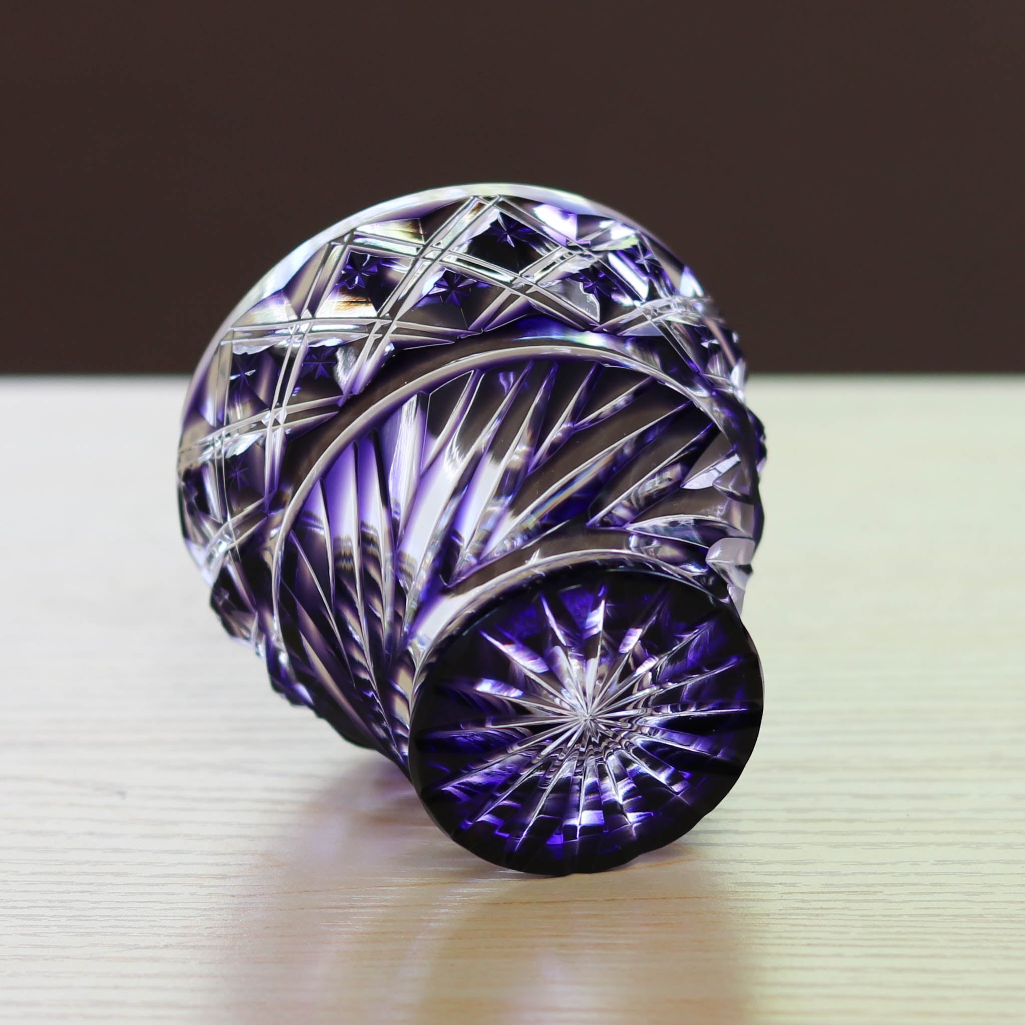 薩摩切子 クリスタルグラス | フリーカップ | 金紫 | 薩摩びーどろ工芸