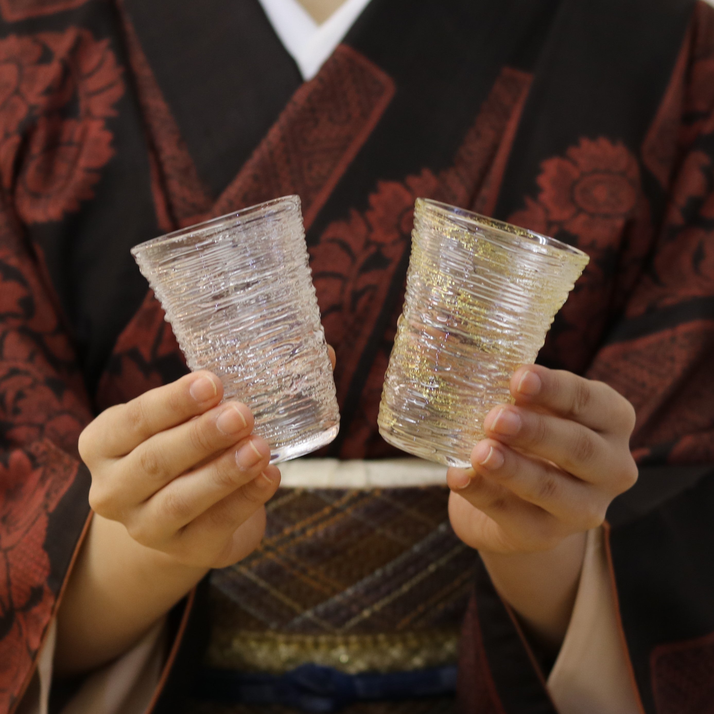 金沢金箔 グラス | 氷結一口ビール | 金銀ペア | 箔座
