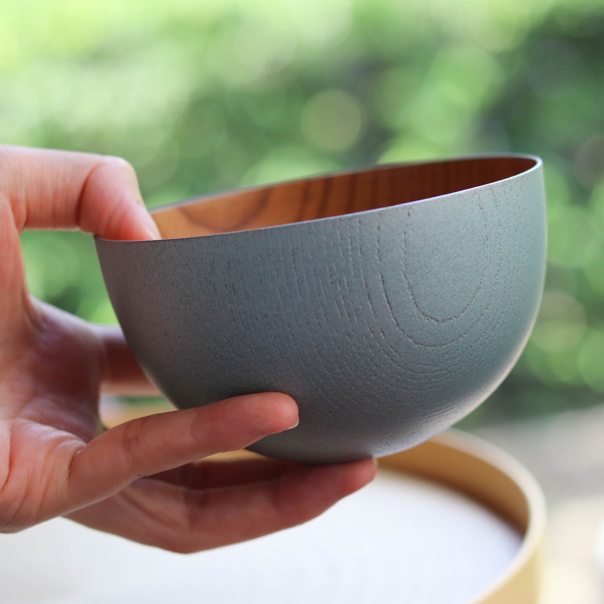 山中漆器 お椀 | うつろいボウル | グリーンパール ナチュラル | 浅田漆器工芸