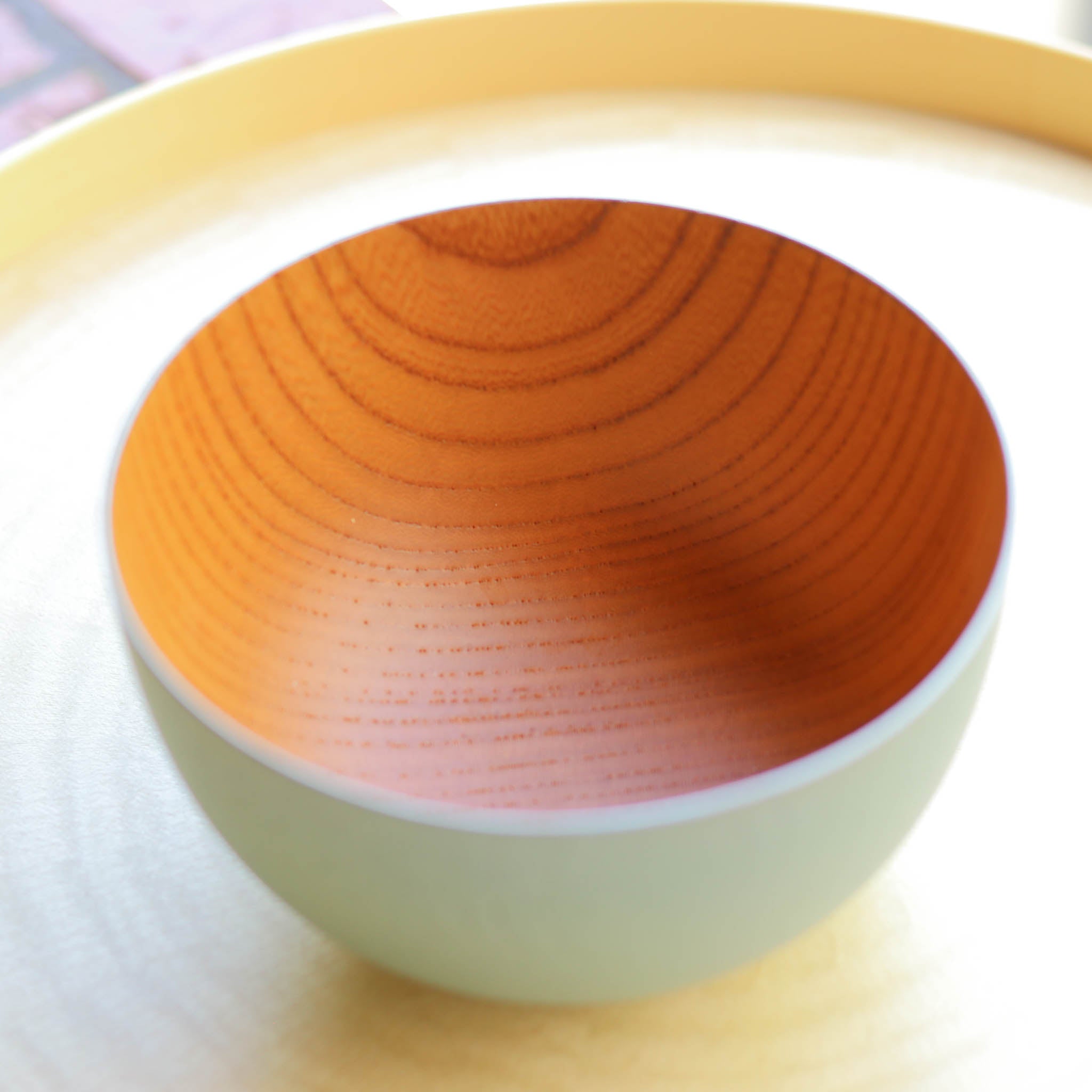 山中漆器 お椀 | うつろいボウル | グリーンパール ナチュラル | 浅田漆器工芸