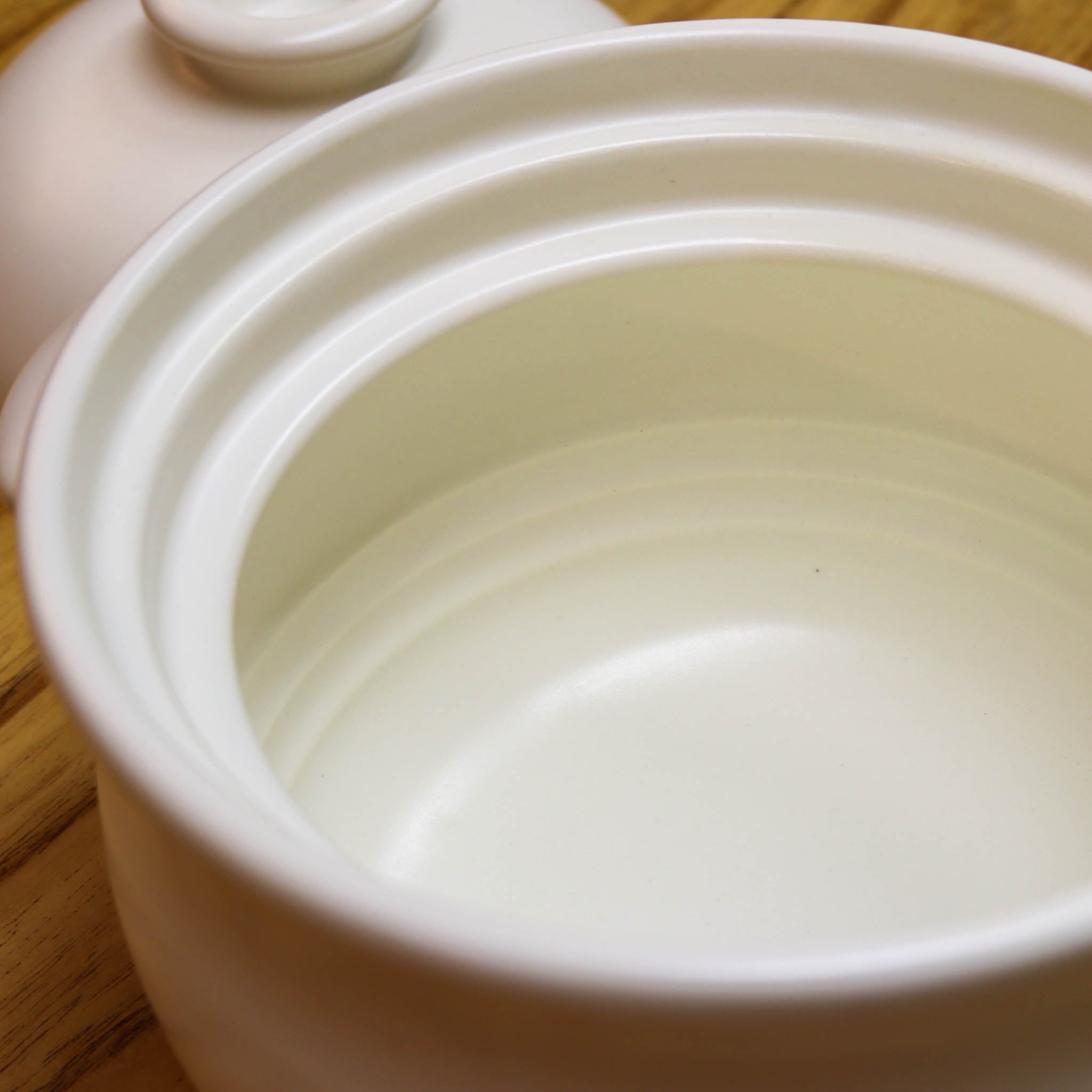 萬古焼 土鍋| ごはん鍋 3合 | 白 | たいせい窯