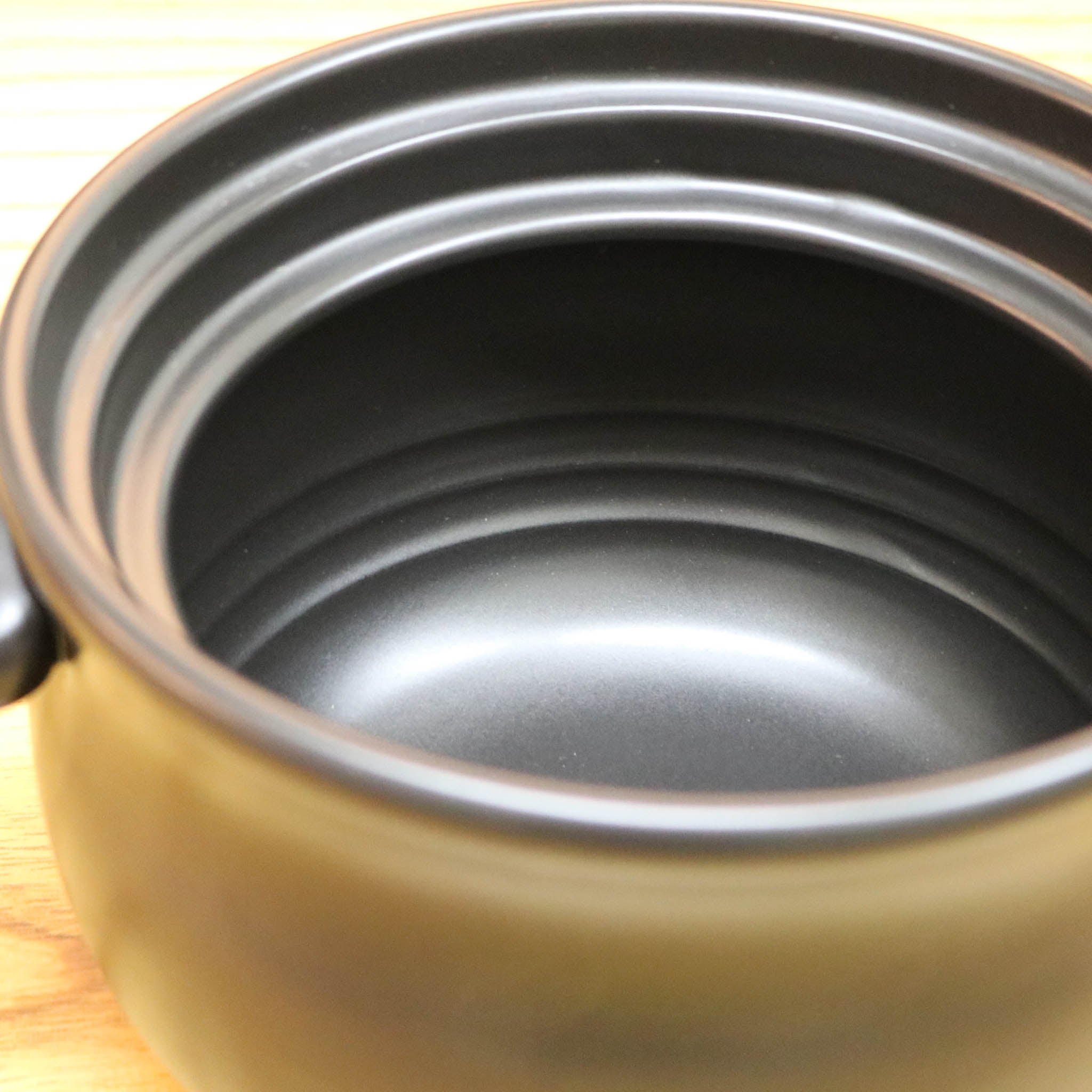 萬古焼 土鍋 | ごはん鍋 3合 | 黒 | たいせい窯