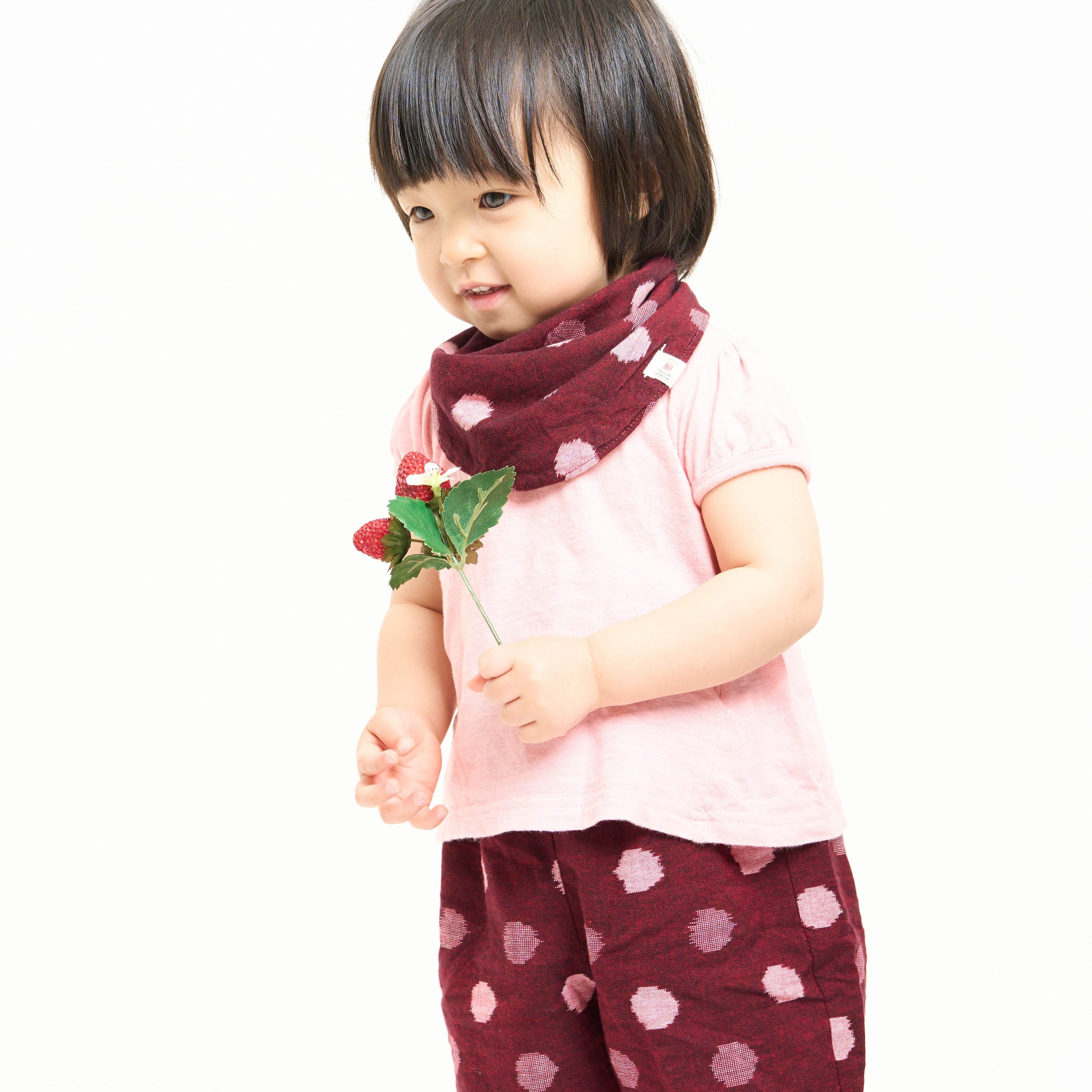 久留米絣 子供用 | もんぺっぺ スタイチーフ | 紅玉 | TAKUMI Collection