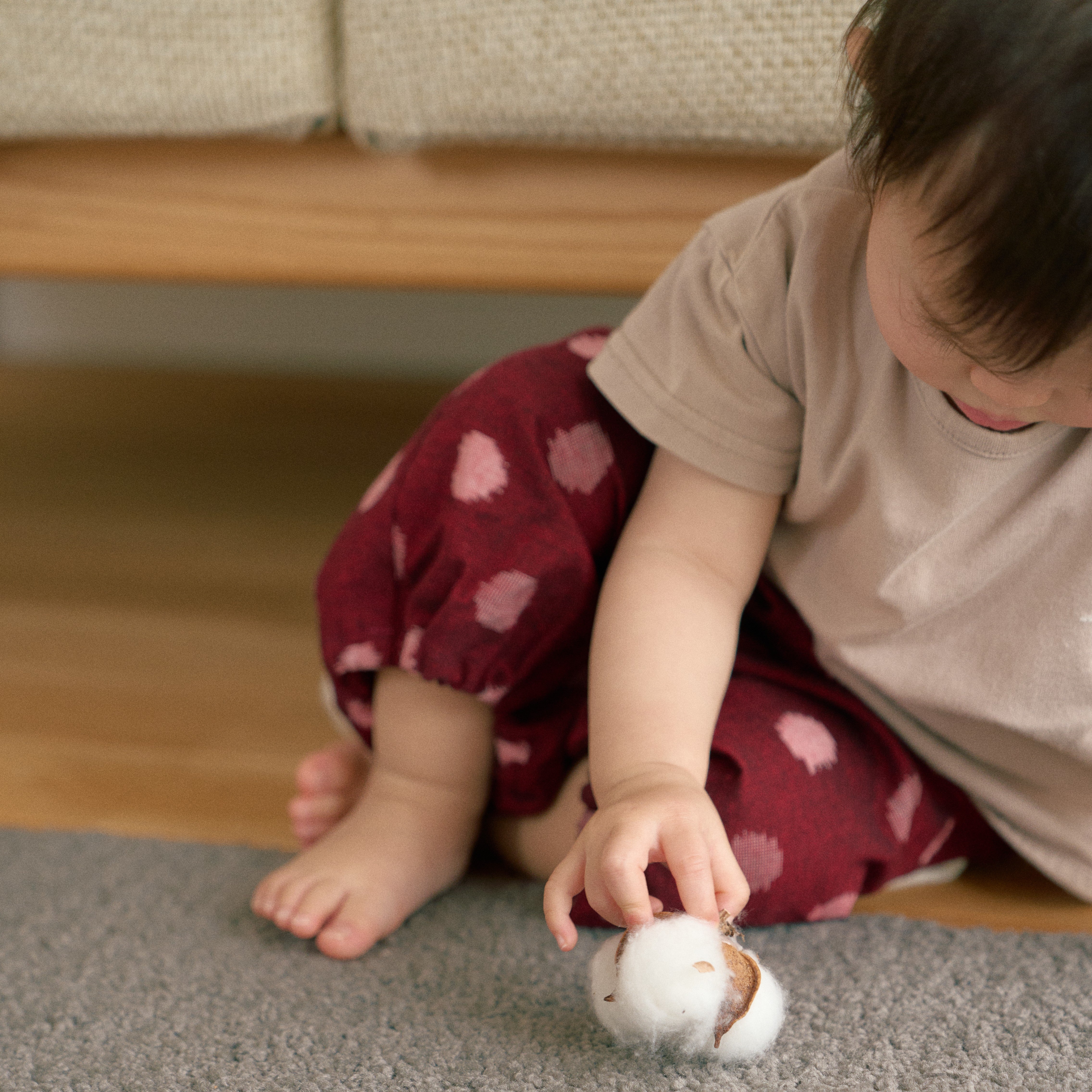 久留米絣 子供用 | もんぺっぺ スタイチーフ | 紅玉 | TAKUMI Collection