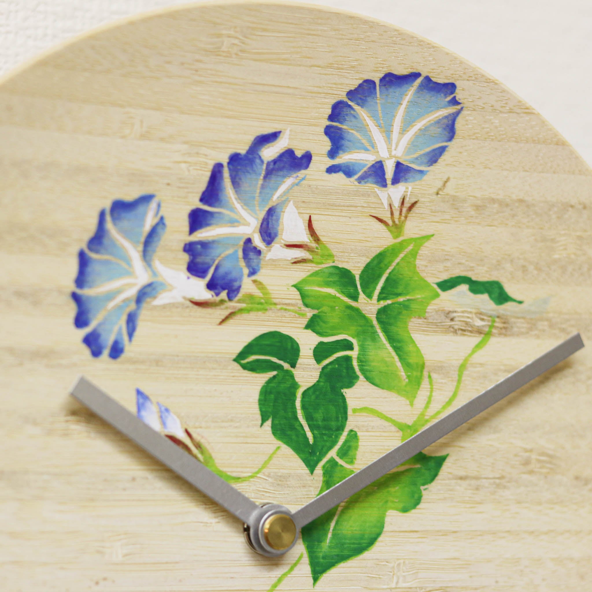 加賀友禅 掛時計 | 手描き木友禅 timeless | 朝顔 | 工房久恒
