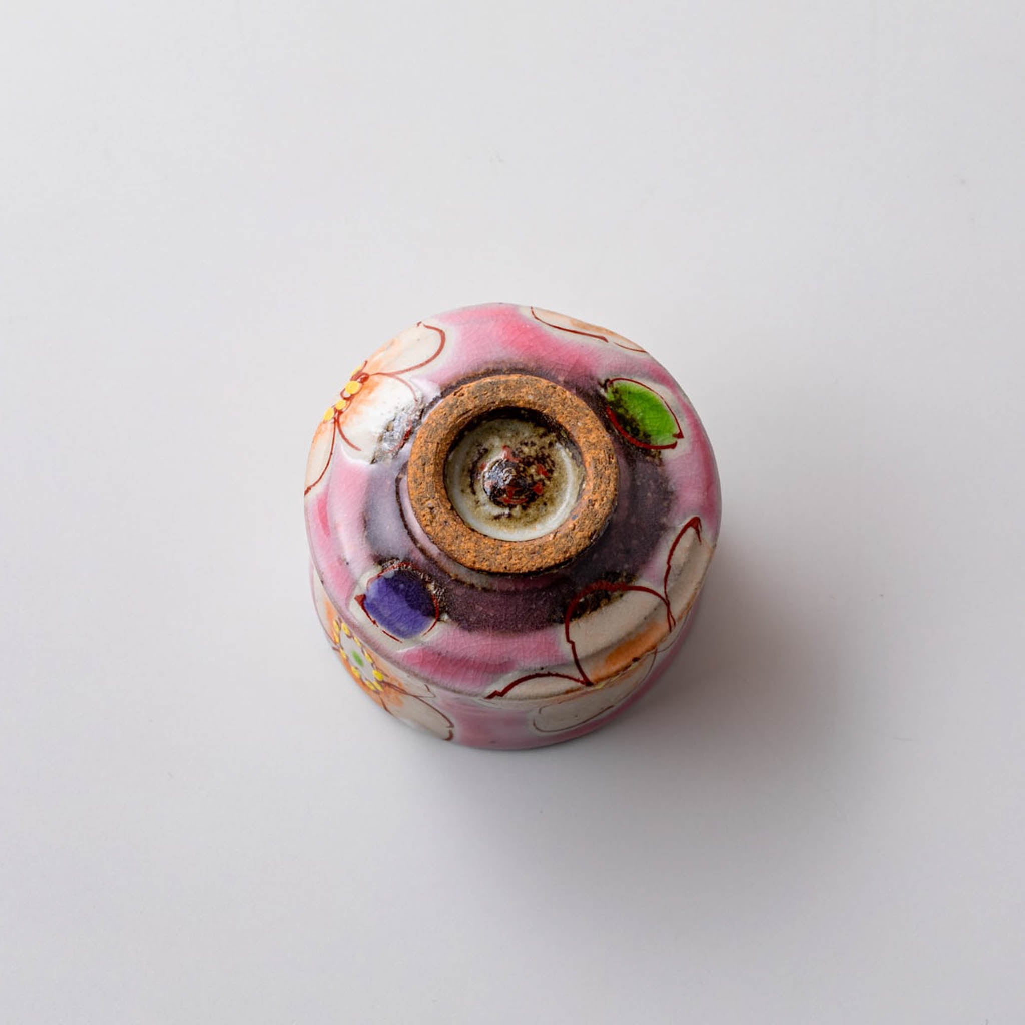 九谷焼 酒器 | ぐい呑み | ピンク花うらら | 虚空蔵窯