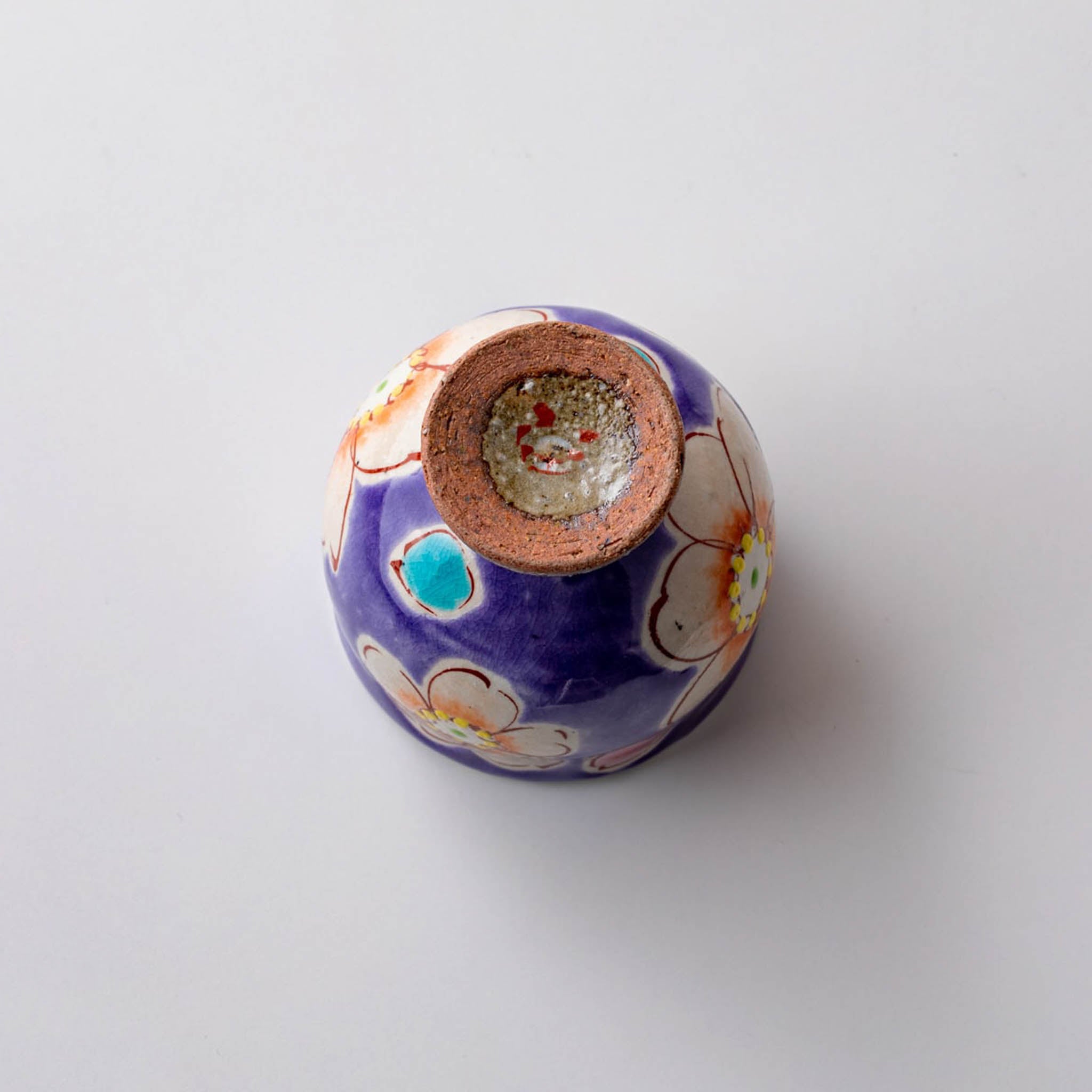 九谷焼 酒器 | ぐい呑み | バイオレット花うらら | 虚空蔵窯